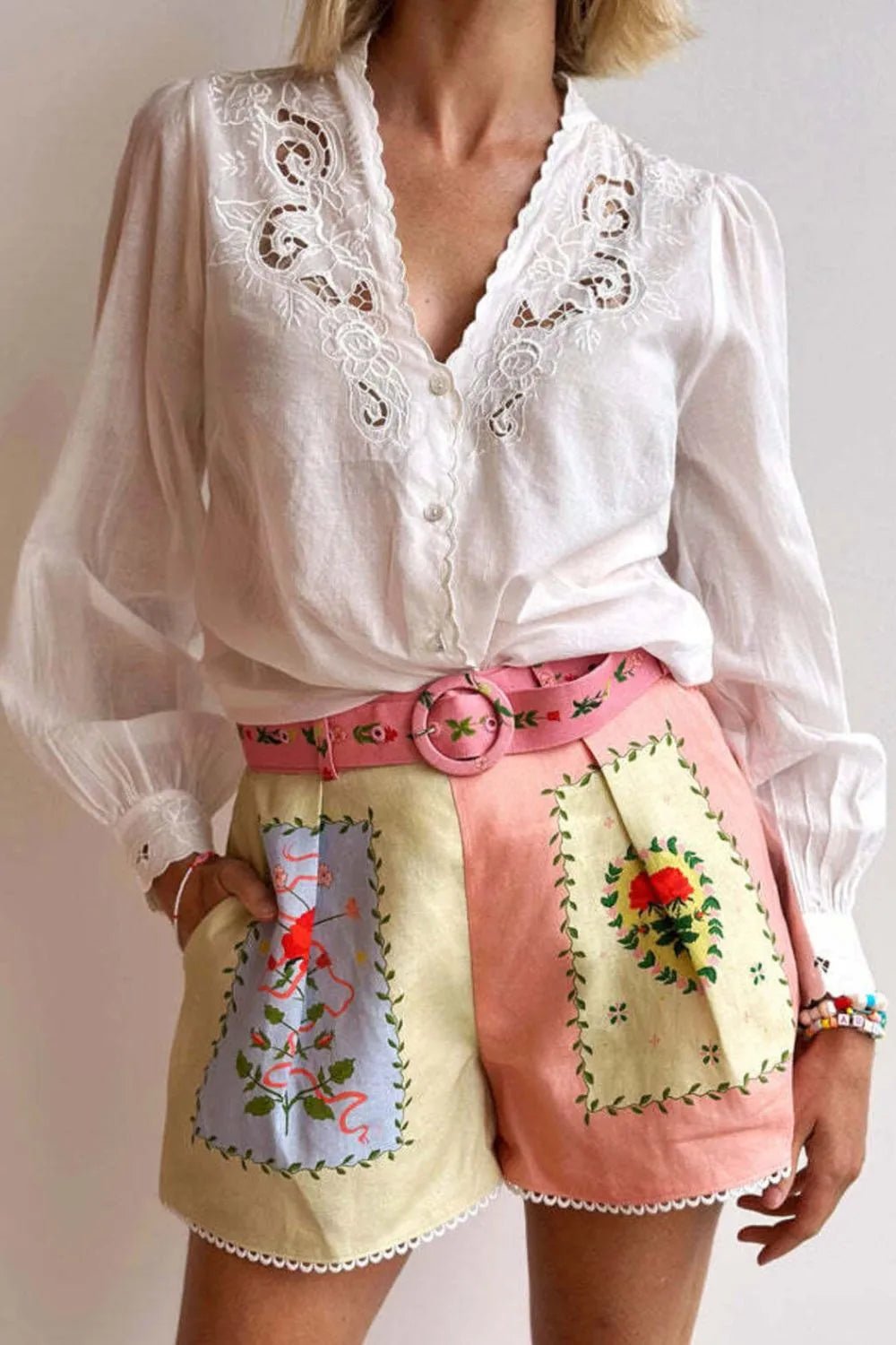 Printed Short Sleeve Shirt and Shorts Set - Flip Flop Dynasty