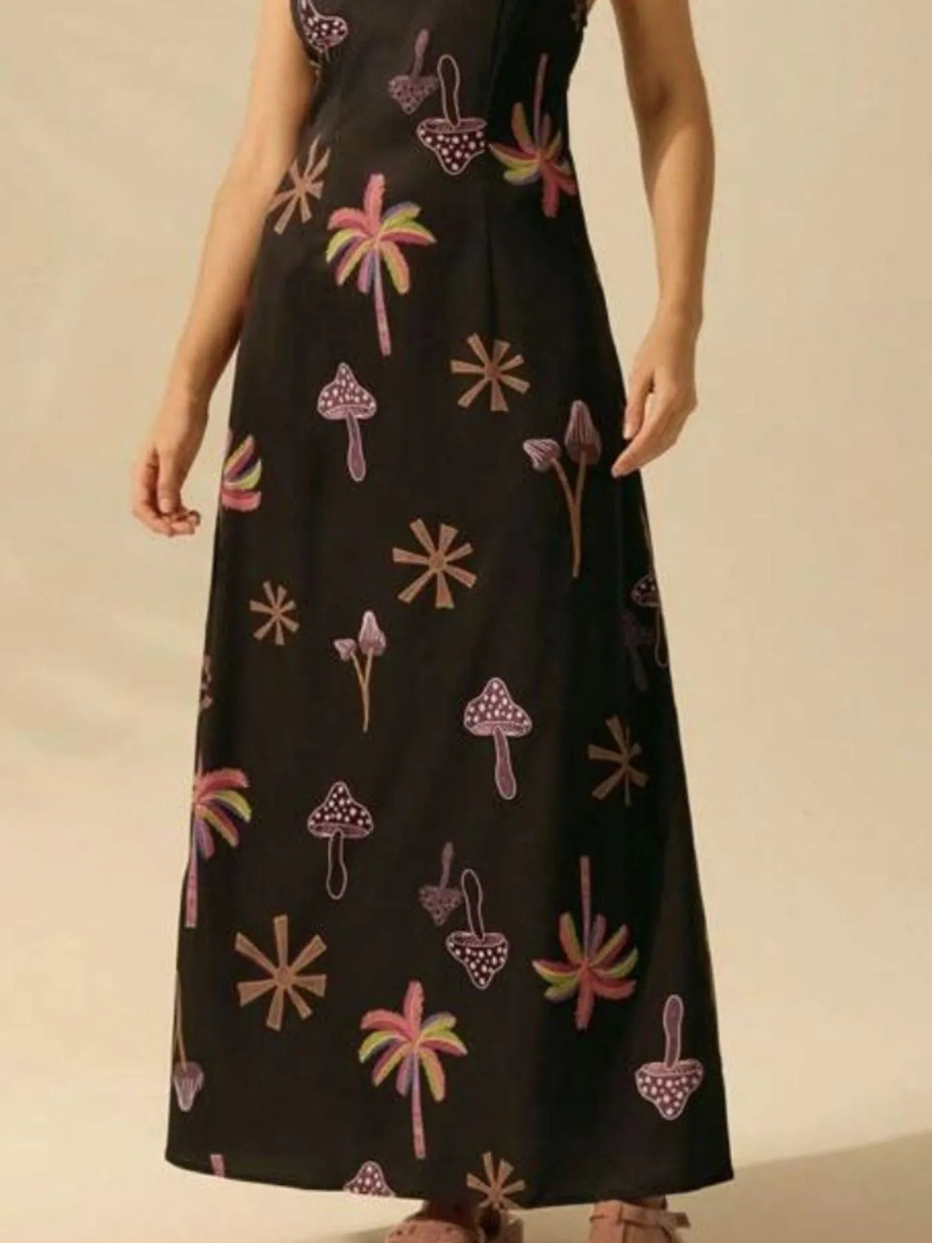 Printed Sleeveless Maxi Dress - Flip Flop Dynasty
