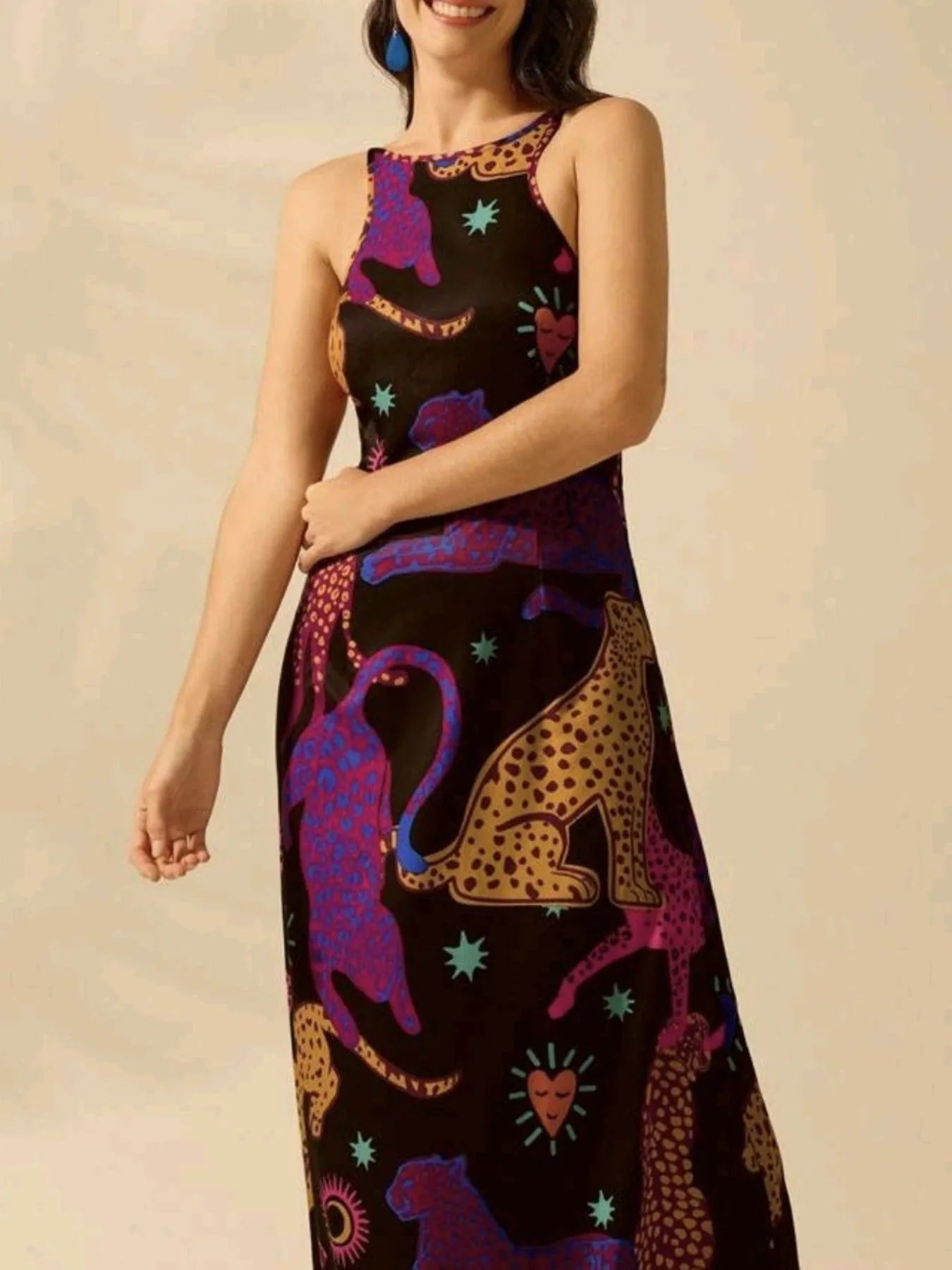 Printed Sleeveless Maxi Dress - Flip Flop Dynasty
