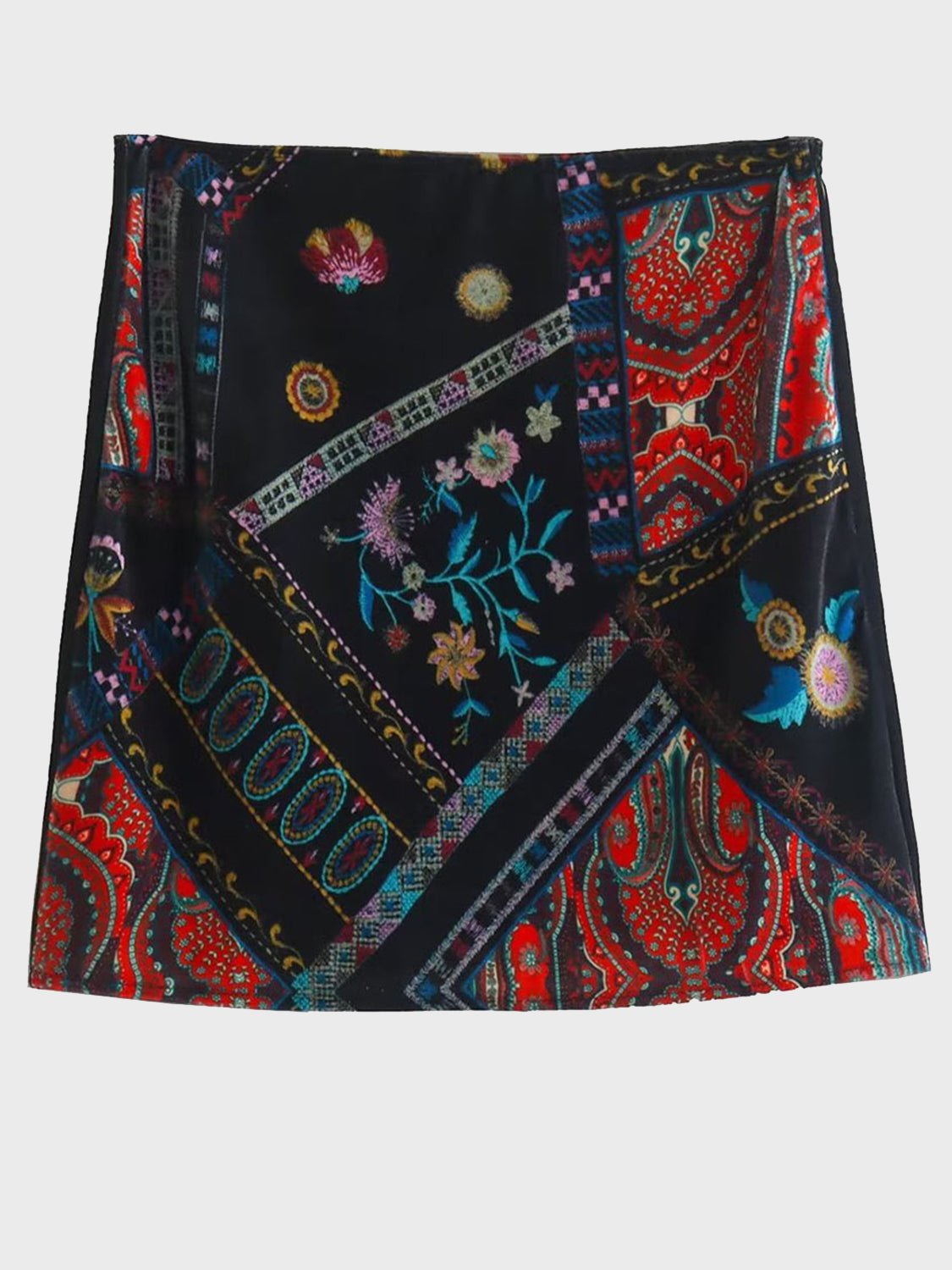 Printed Zip Mini Skirt - Flip Flop Dynasty