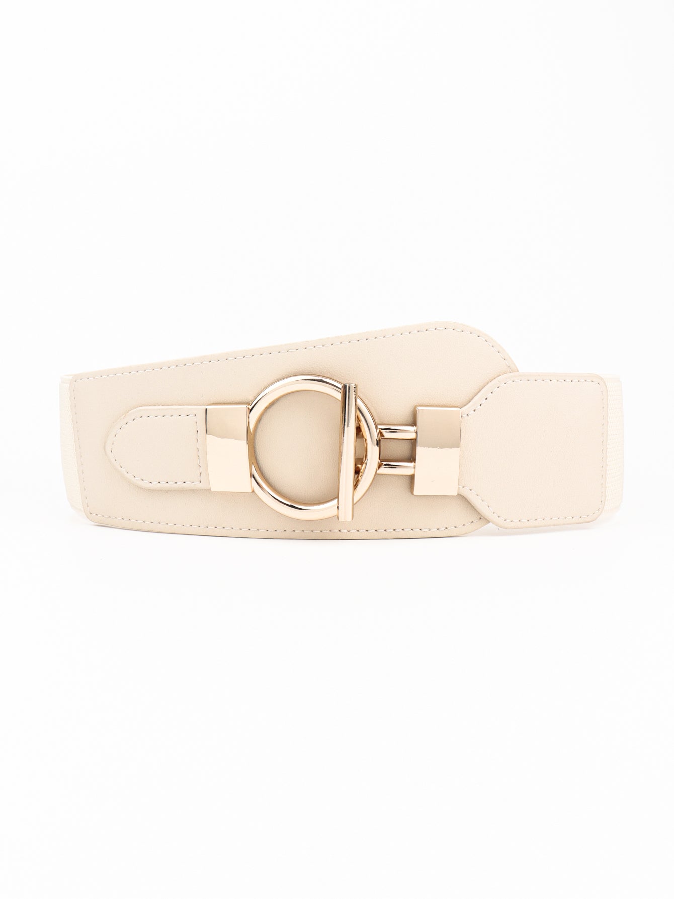 PU Elastic Wide Belt with Alloy Buckle - Flip Flop Dynasty