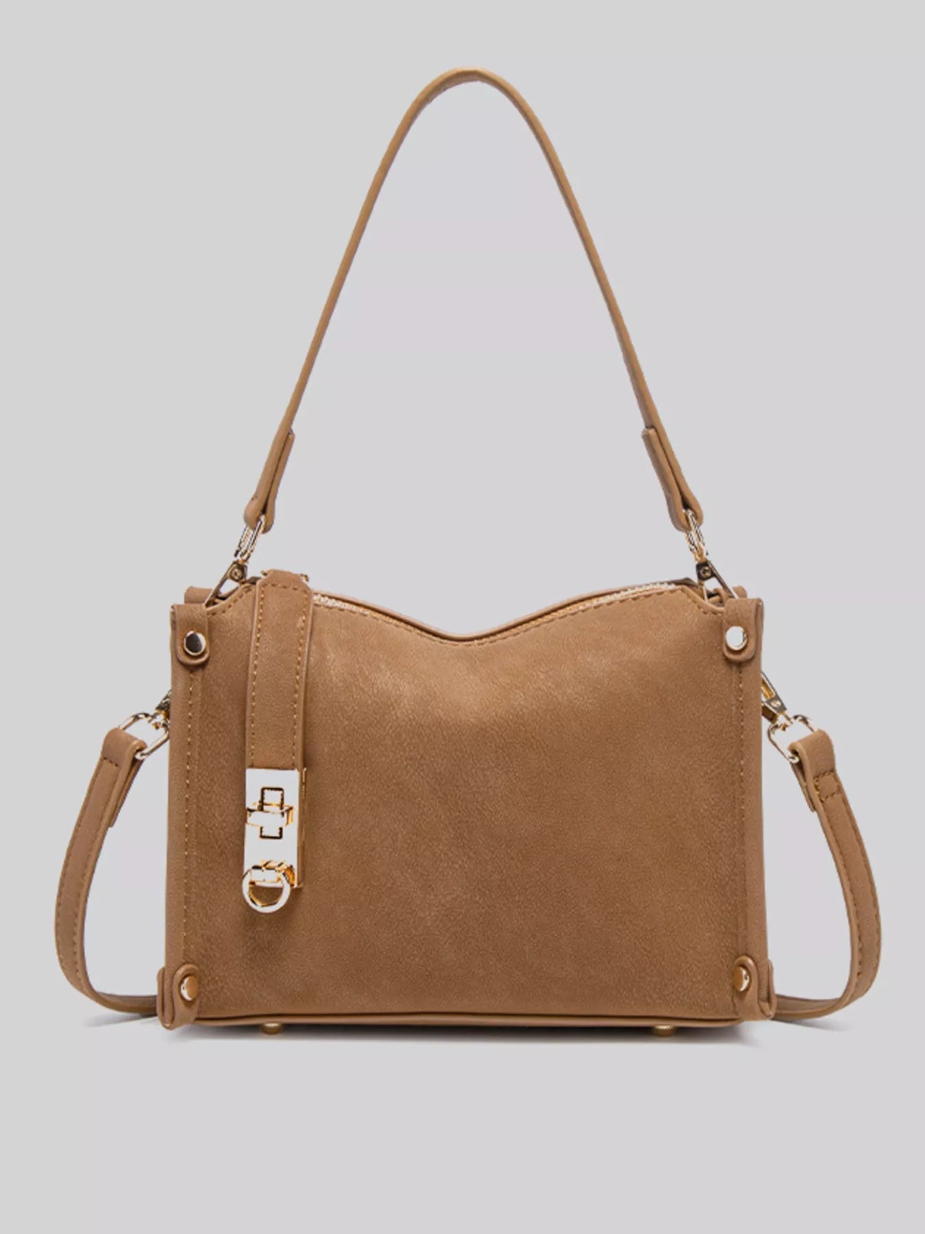 PU Leather Crossbody Bag with Adjustable Strap - Flip Flop Dynasty