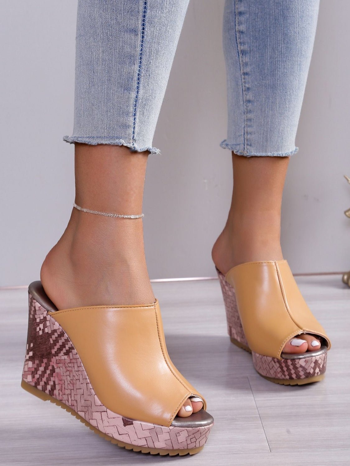 PU Leather High Heel Sandals - Flip Flop Dynasty