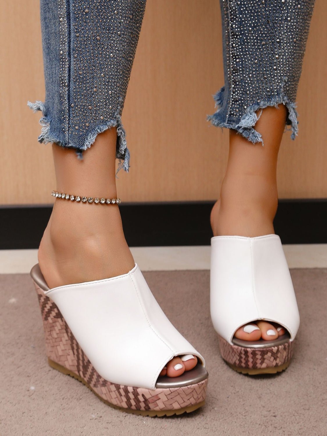 PU Leather High Heel Sandals - Flip Flop Dynasty