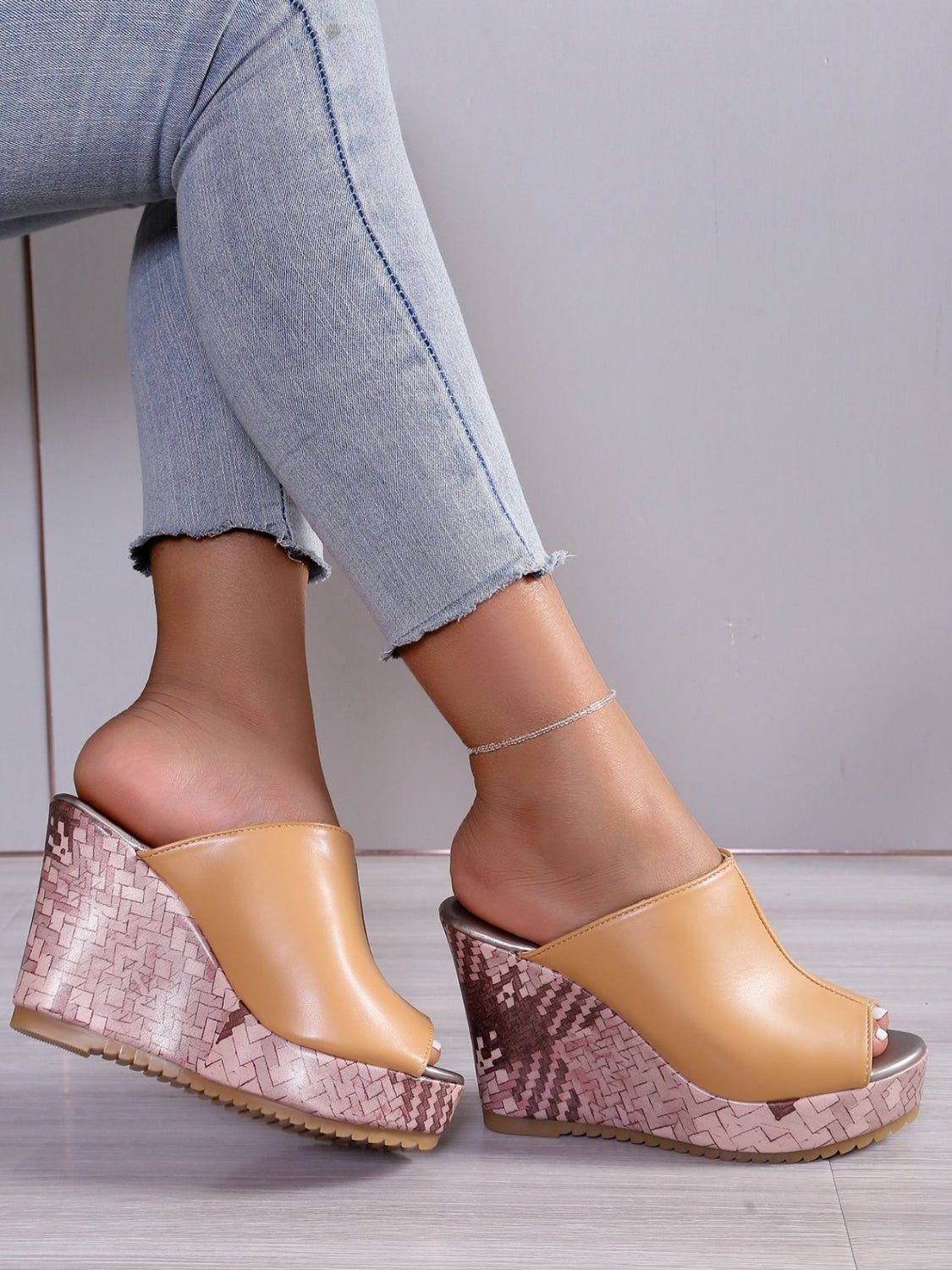 PU Leather High Heel Sandals - Flip Flop Dynasty