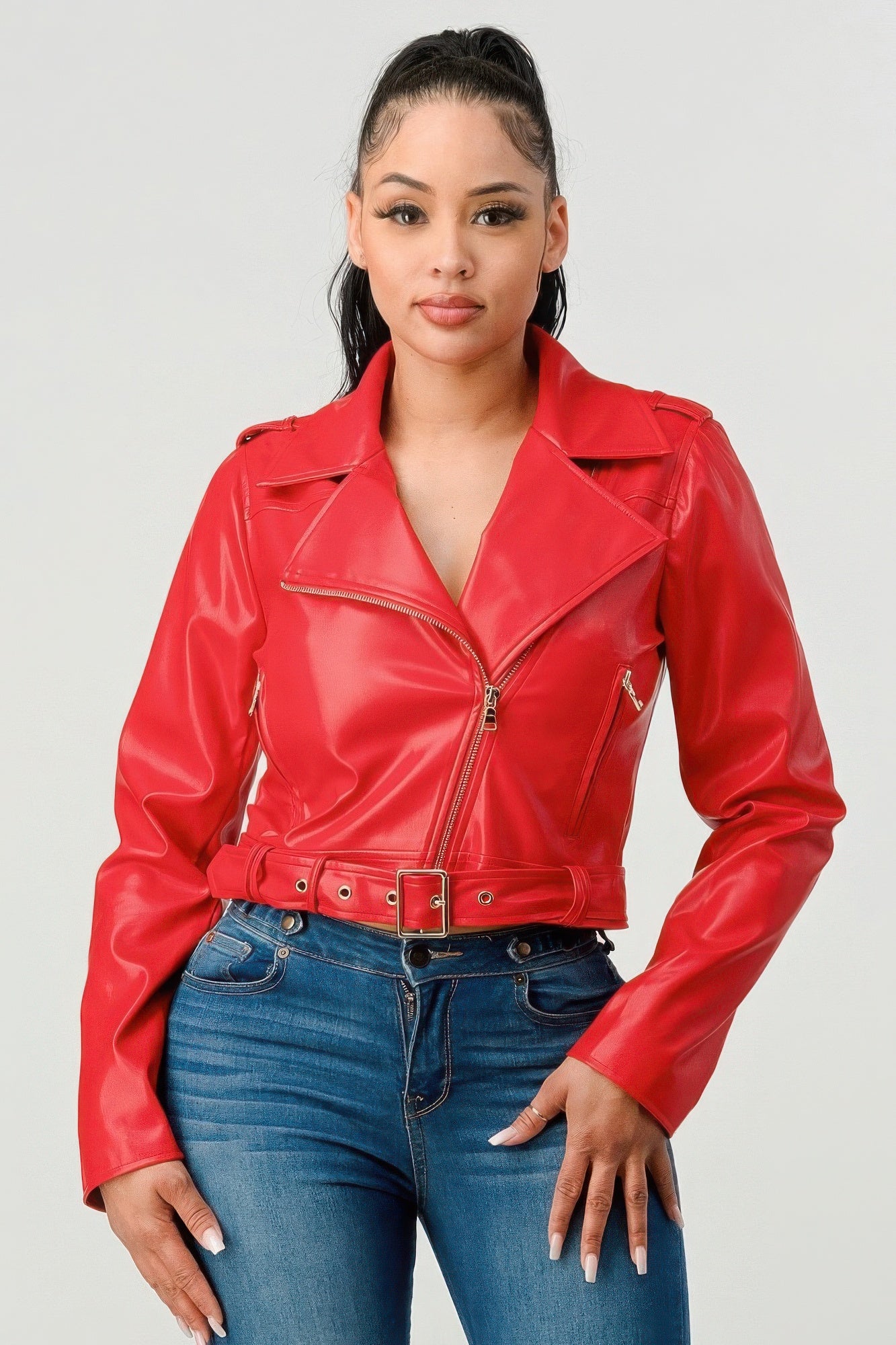 Pu Leather Jacket - Flip Flop Dynasty