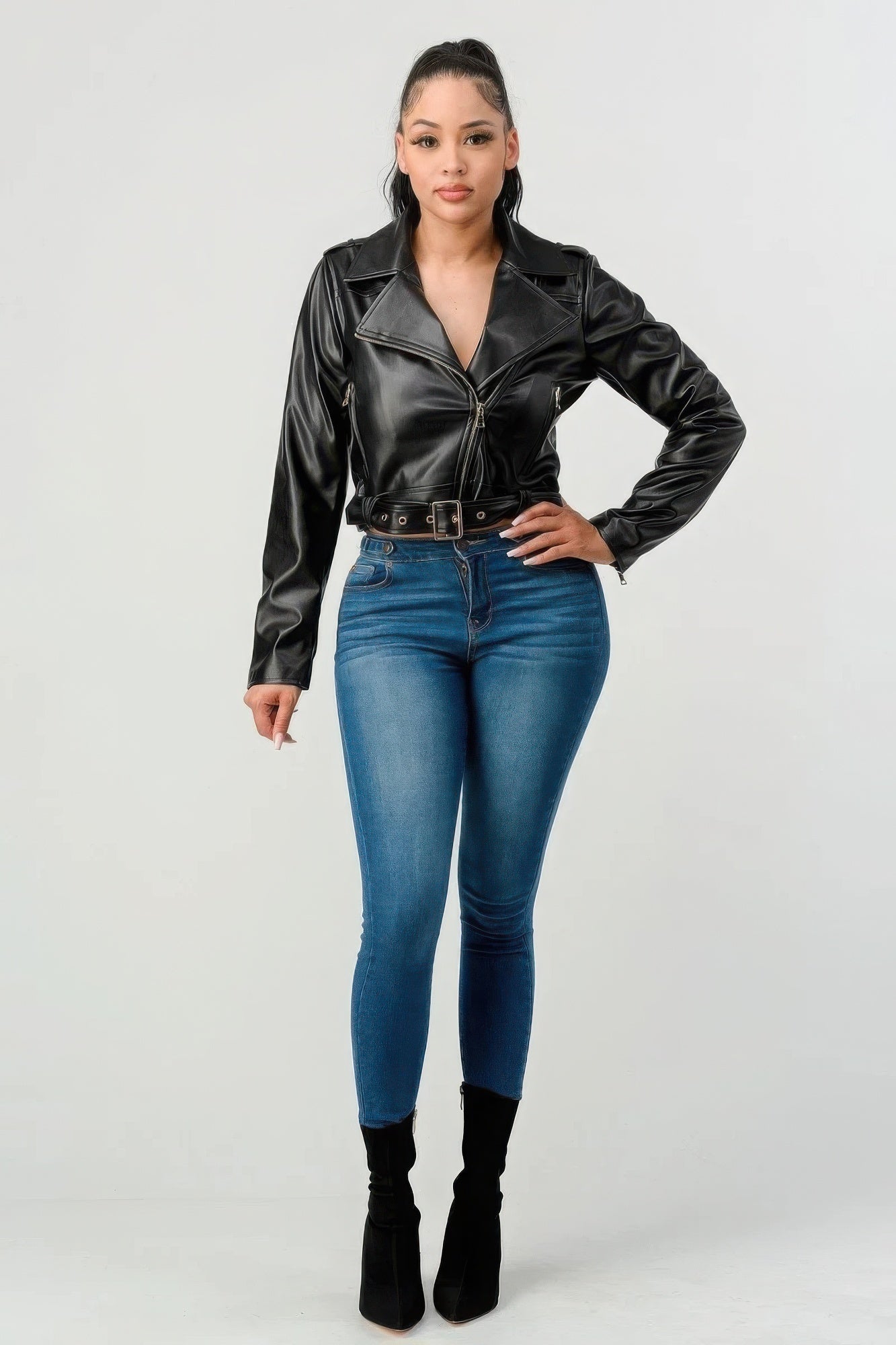 Pu Leather Jacket - Flip Flop Dynasty