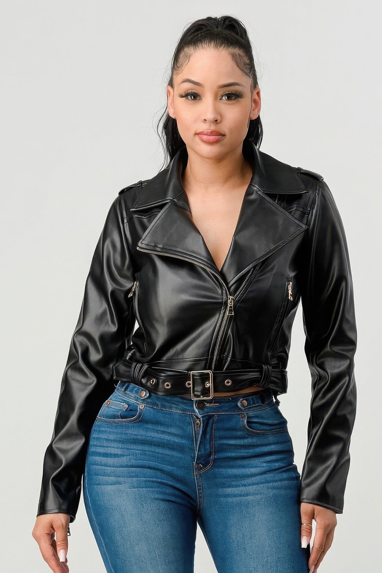 Pu Leather Jacket - Flip Flop Dynasty