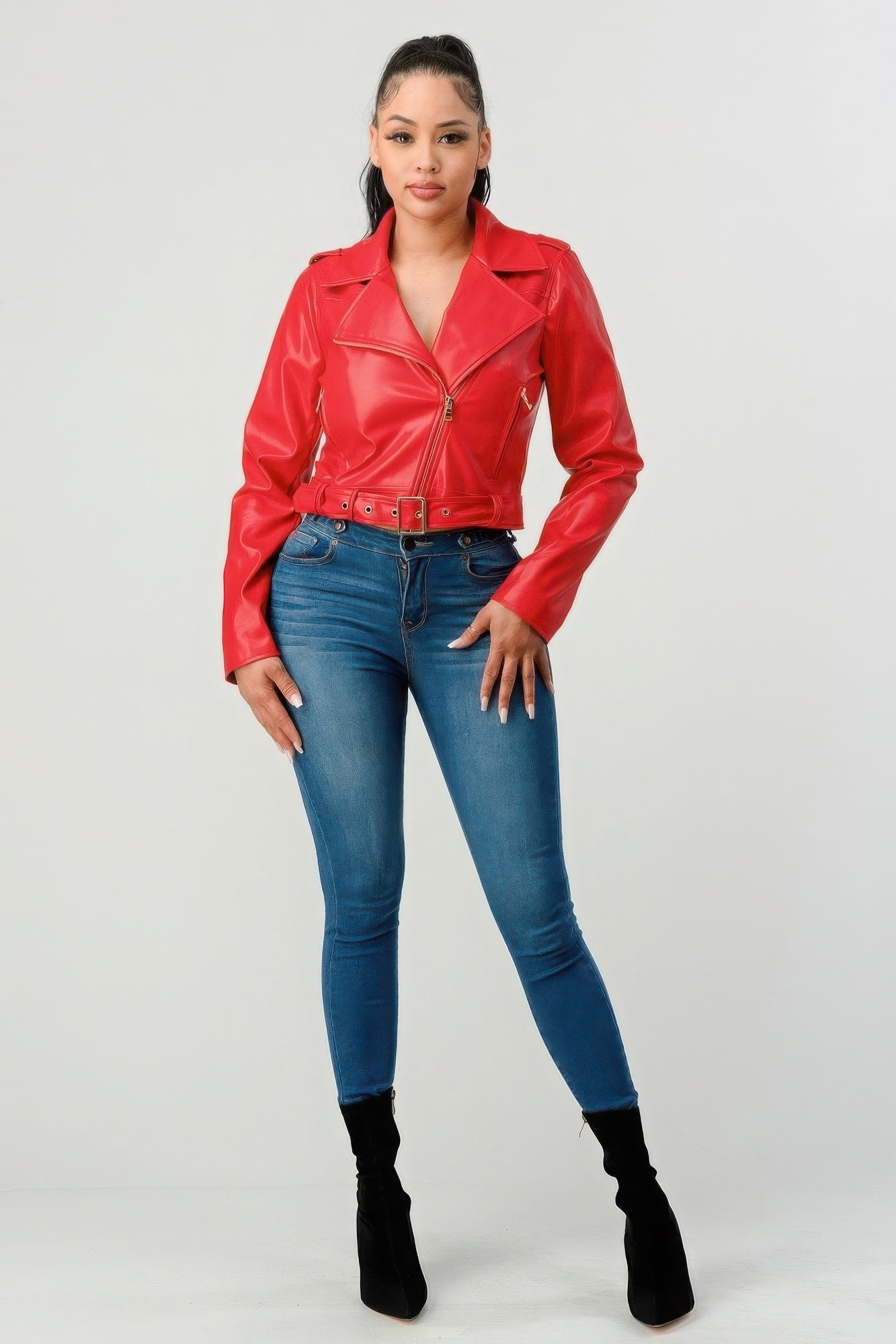Pu Leather Jacket - Flip Flop Dynasty
