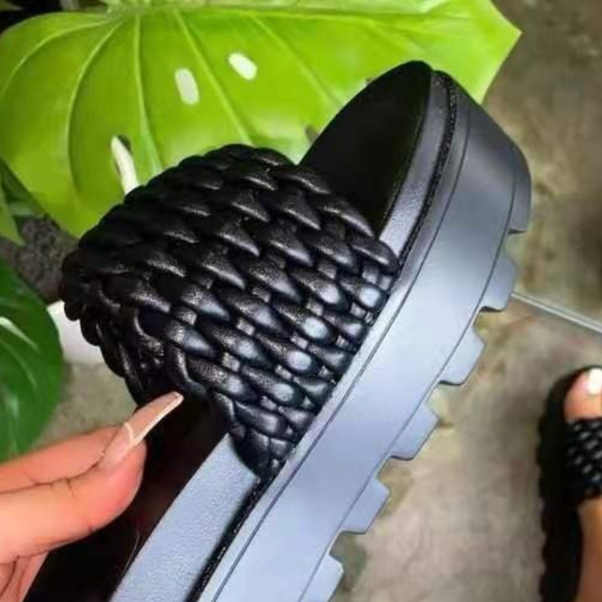 PU Leather Open Toe Platform Sandals - Flip Flop Dynasty