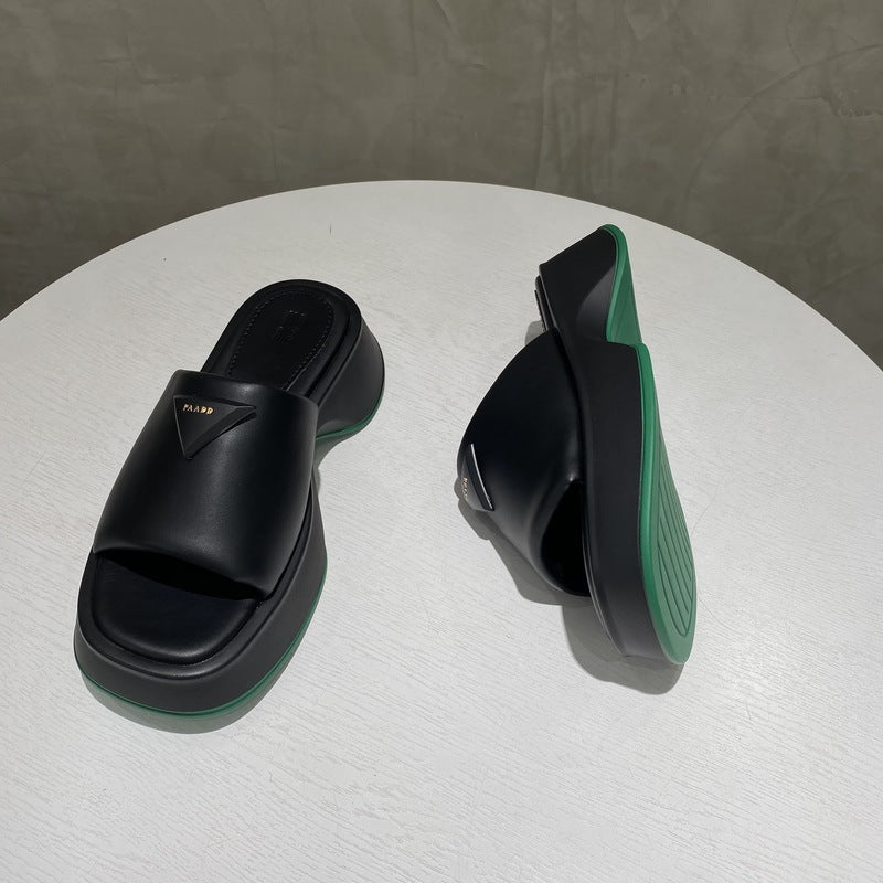 PU Leather Platform Sandals - Flip Flop Dynasty