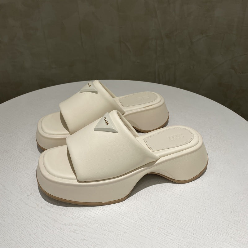 PU Leather Platform Sandals - Flip Flop Dynasty