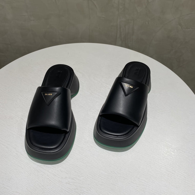 PU Leather Platform Sandals - Flip Flop Dynasty