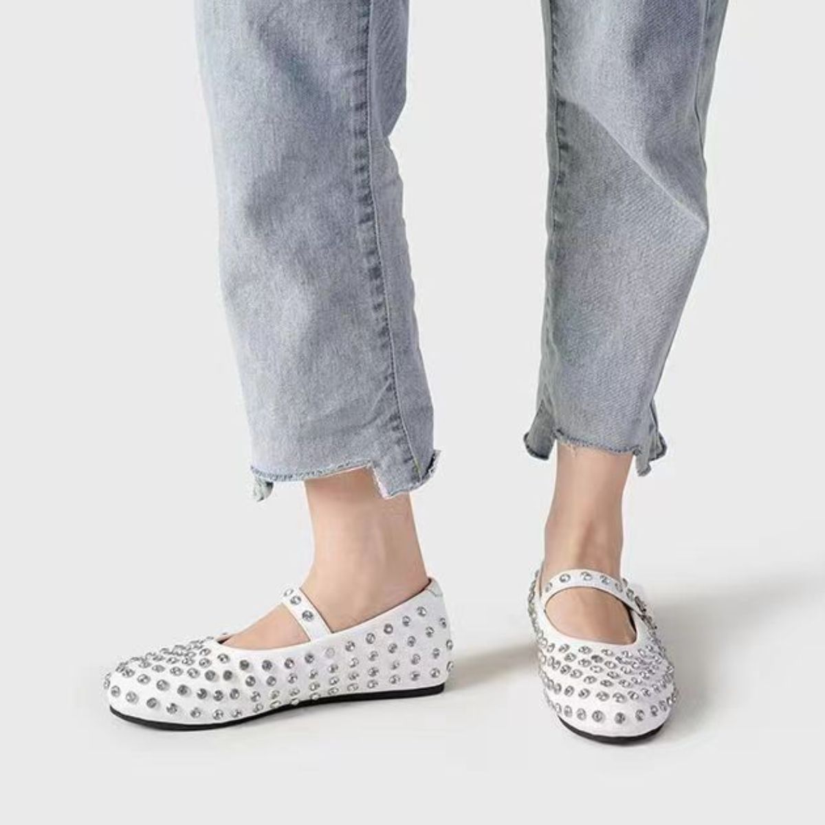 PU Leather Studded Flat Loafers - Flip Flop Dynasty