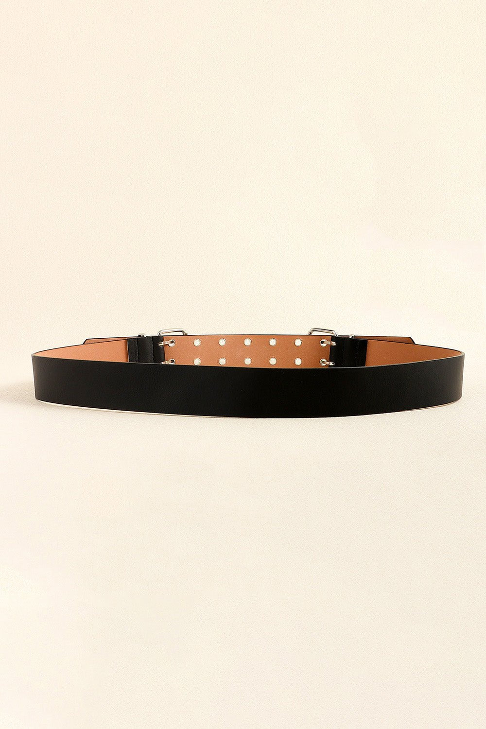 PU Leather Two Row Eyelet Belt - Flip Flop Dynasty