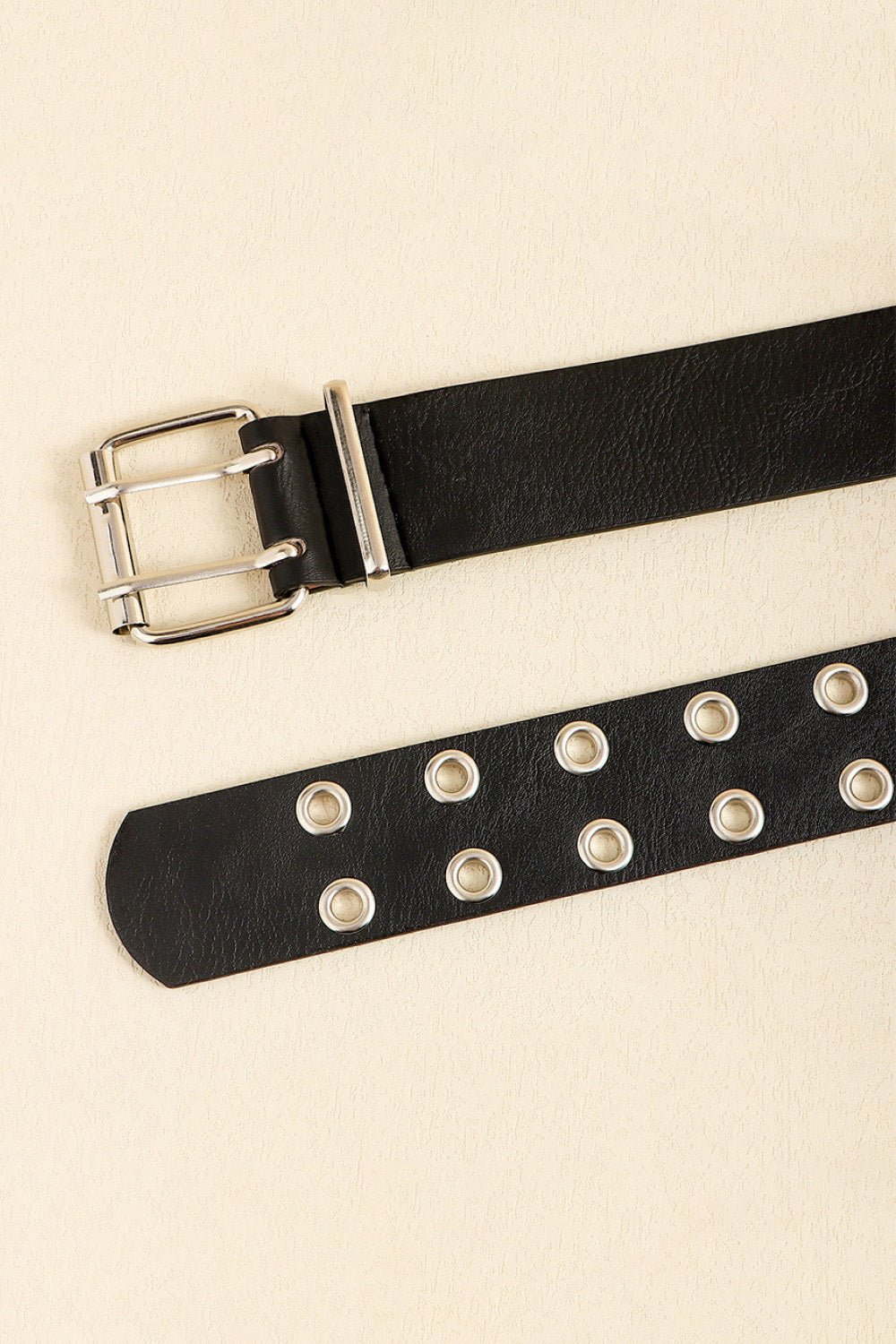 PU Leather Two Row Eyelet Belt - Flip Flop Dynasty
