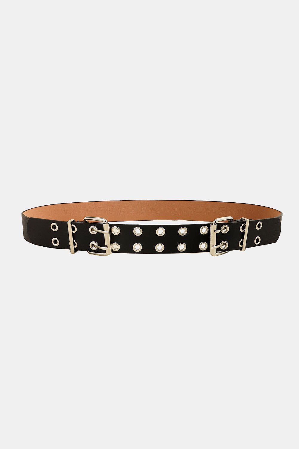 PU Leather Two Row Eyelet Belt - Flip Flop Dynasty