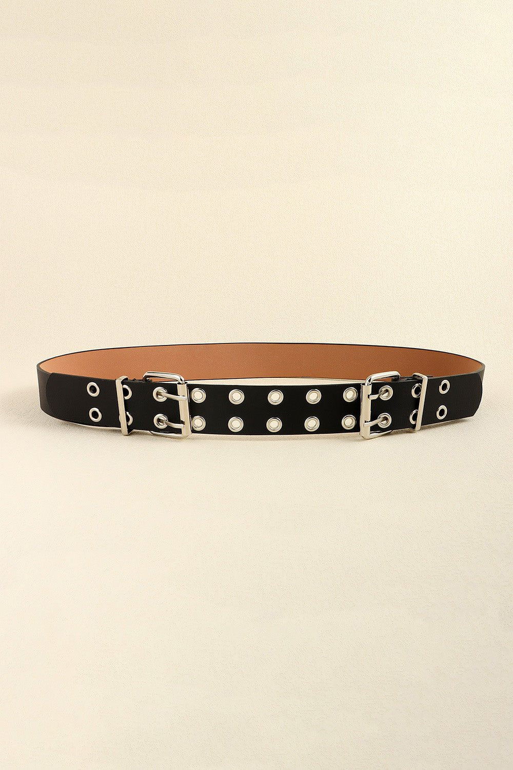 PU Leather Two Row Eyelet Belt - Flip Flop Dynasty