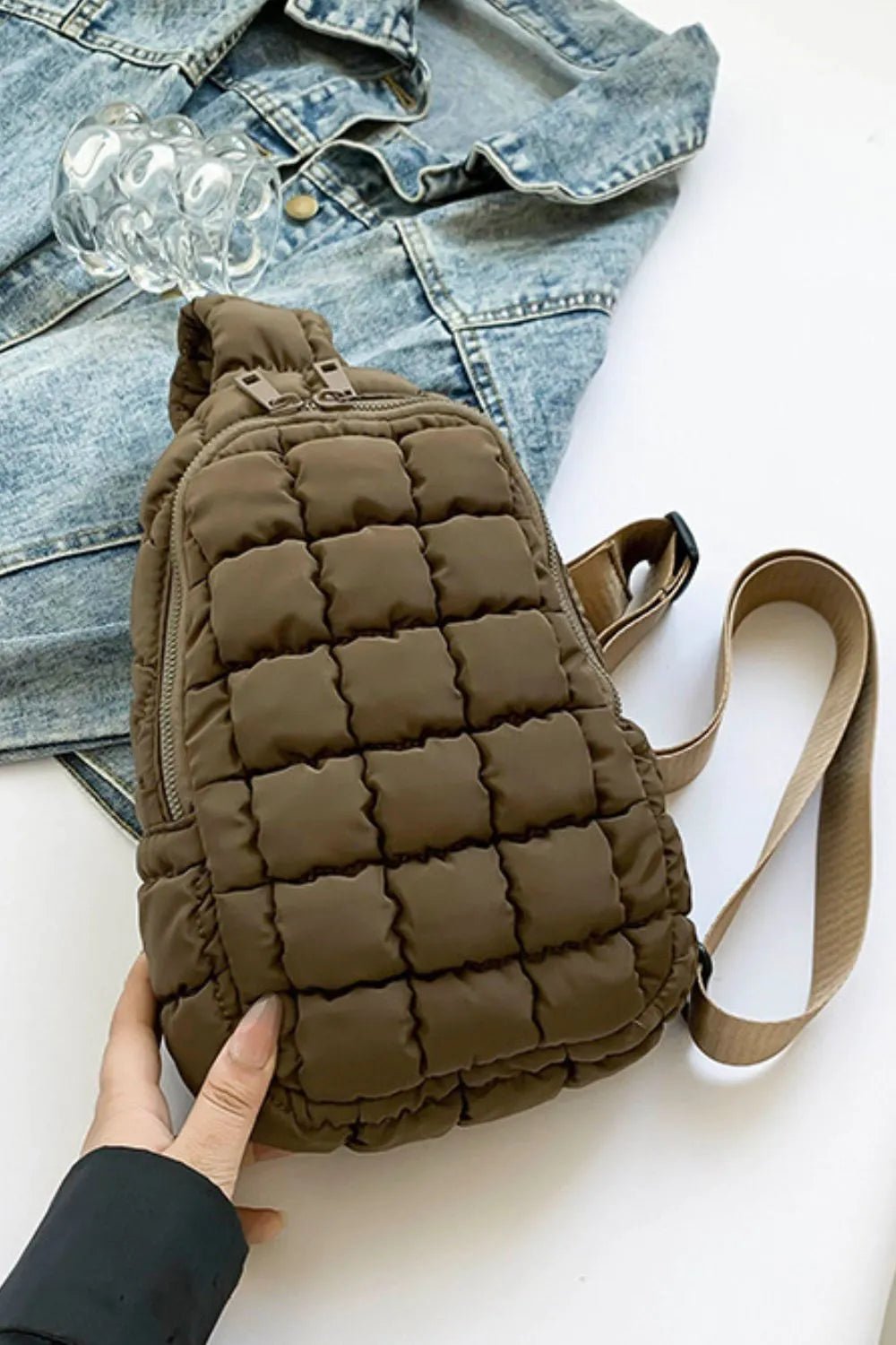 Quilted Nylon Crossbody Bag - Flip Flop Dynasty