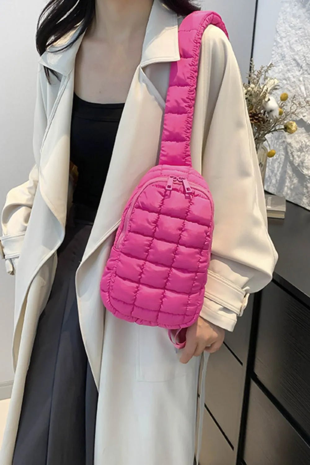 Quilted Nylon Crossbody Bag - Flip Flop Dynasty