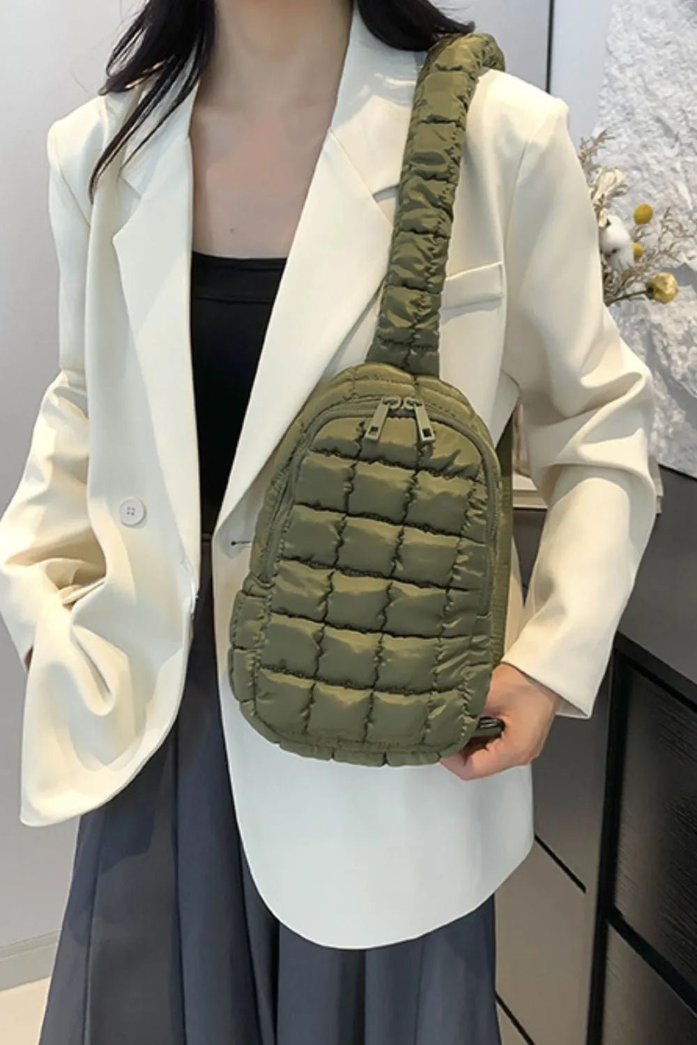 Quilted Nylon Crossbody Bag - Flip Flop Dynasty