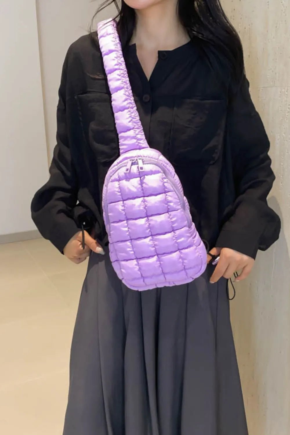 Quilted Nylon Crossbody Bag - Flip Flop Dynasty