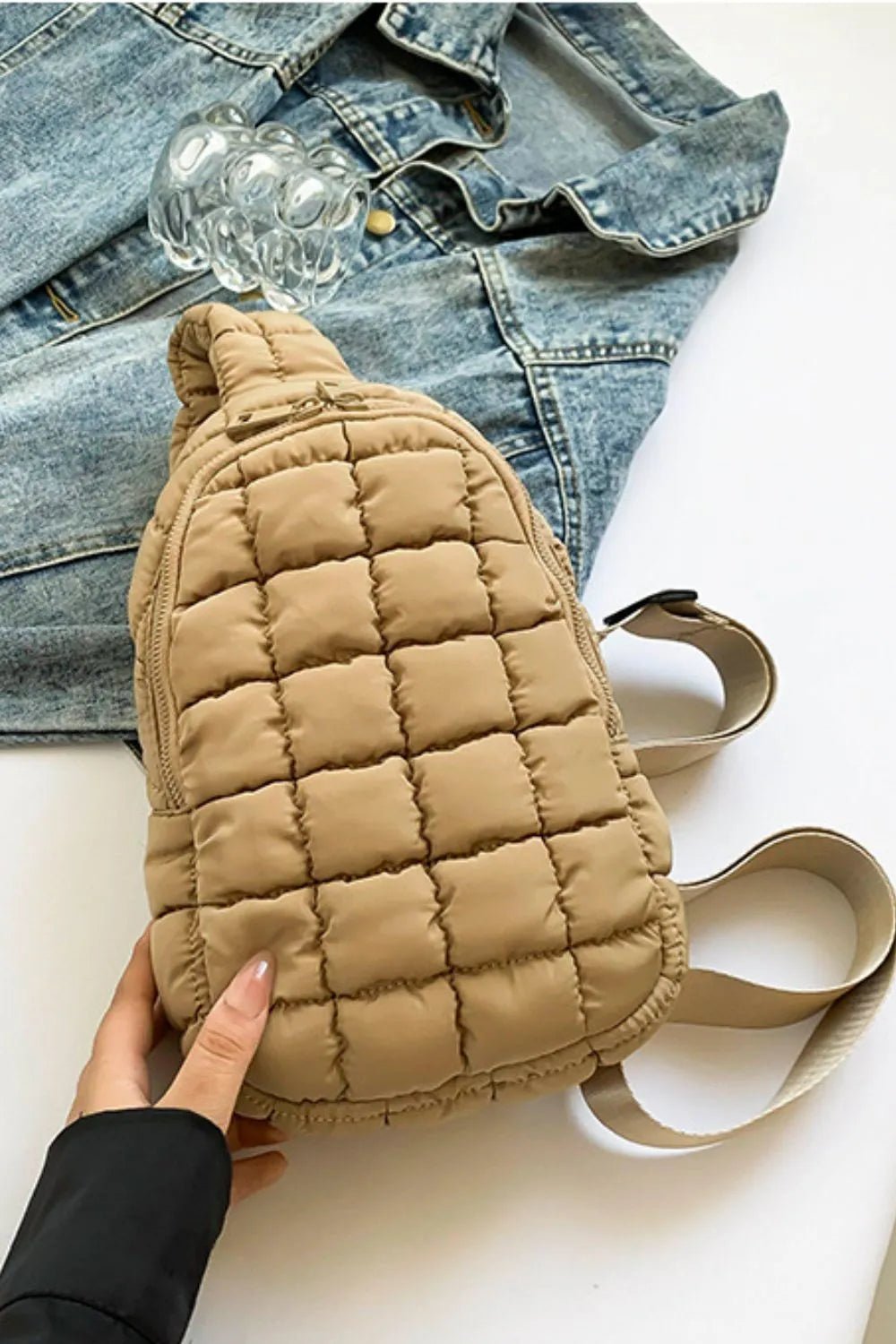 Quilted Nylon Crossbody Bag - Flip Flop Dynasty