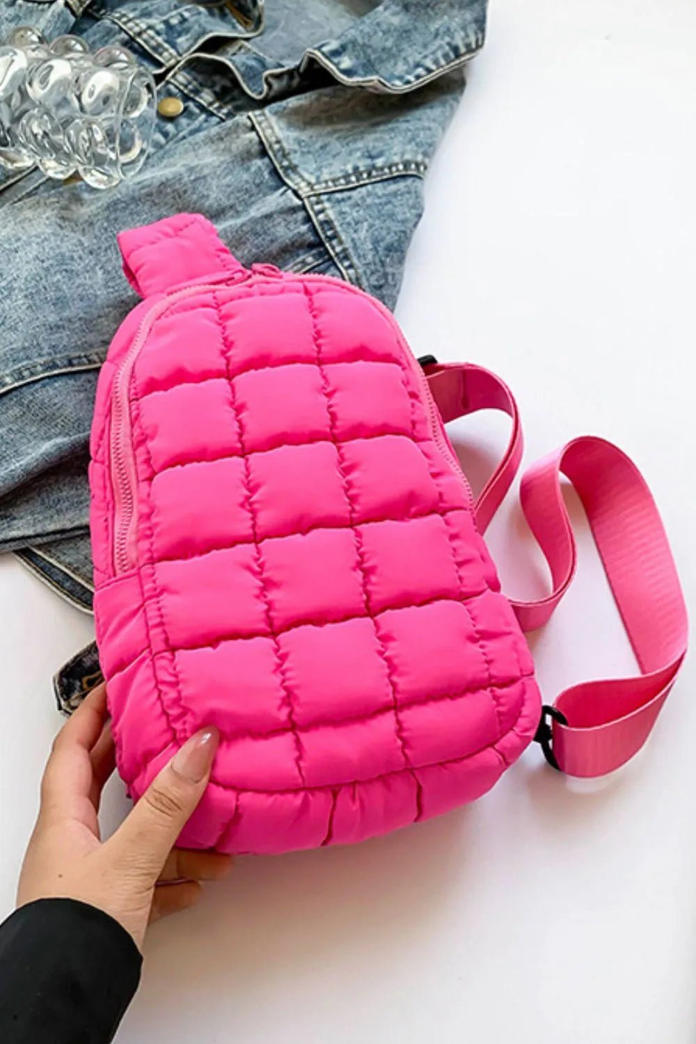 Quilted Nylon Crossbody Bag - Flip Flop Dynasty