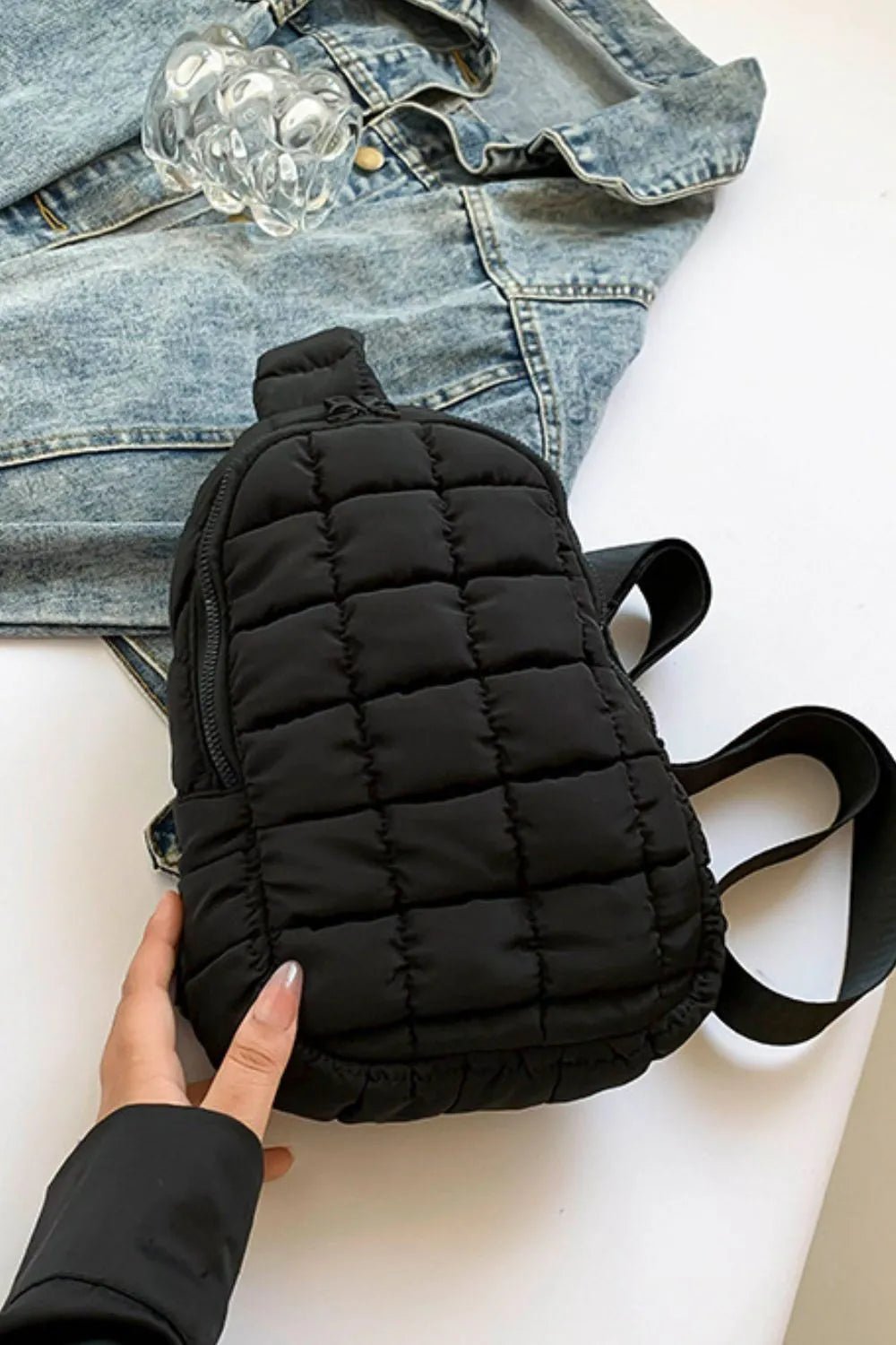 Quilted Nylon Crossbody Bag - Flip Flop Dynasty