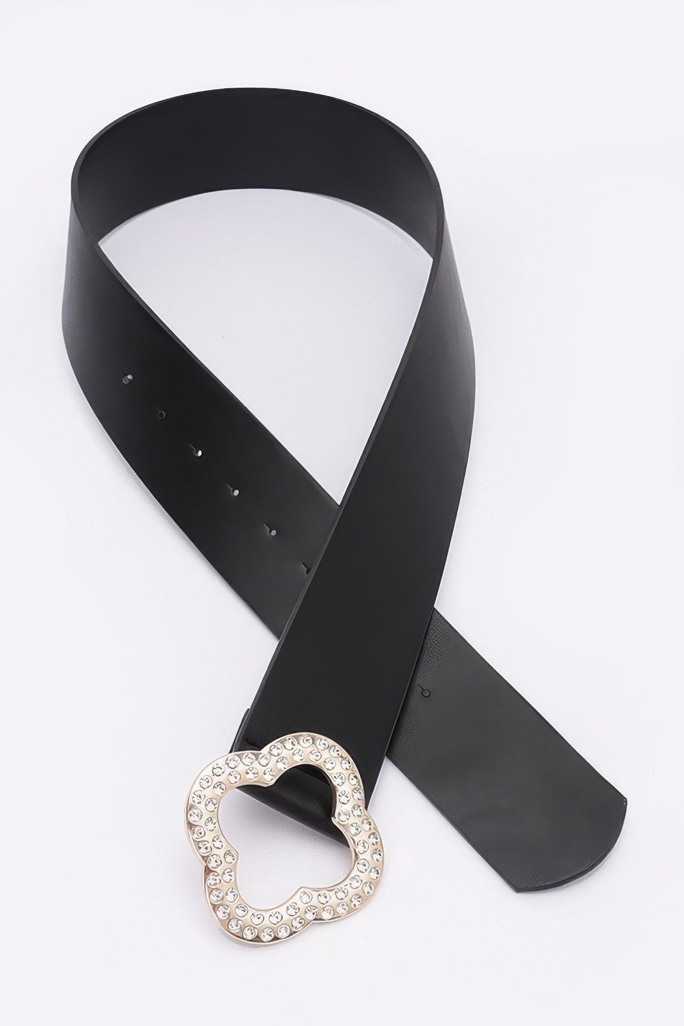 Rhinestone Metal Buckle Metallic Stretch Belt - Flip Flop Dynasty