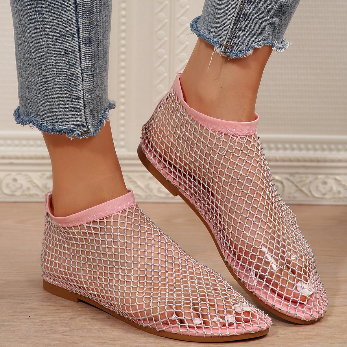 Rhinestone Round Toe Sandals - Flip Flop Dynasty