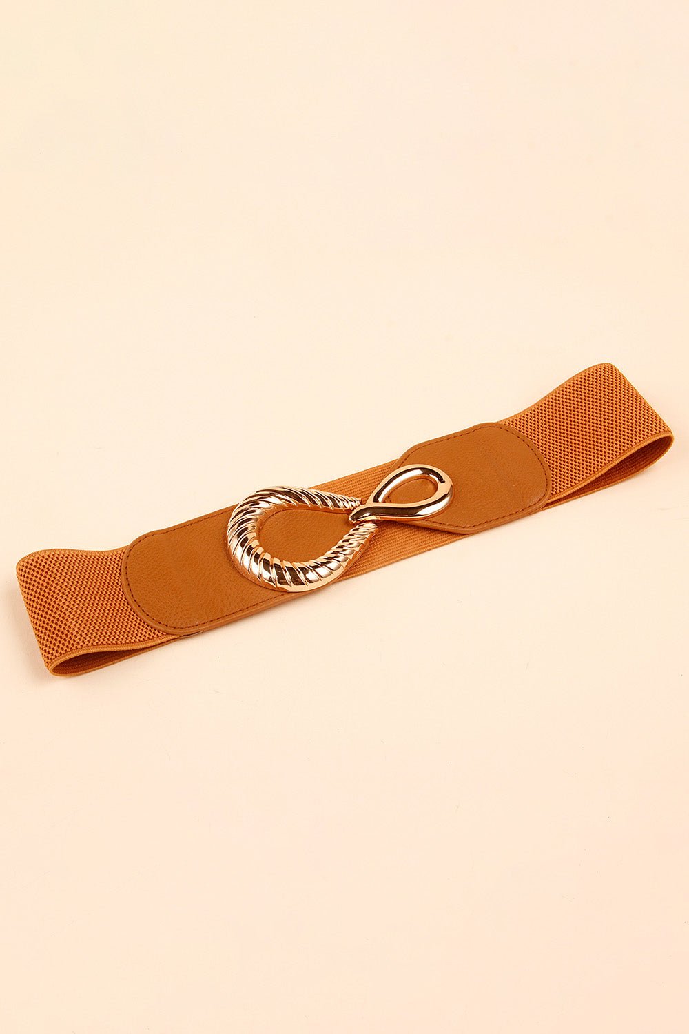 Ribbed Alloy Buckle Elastic Belt - Flip Flop Dynasty