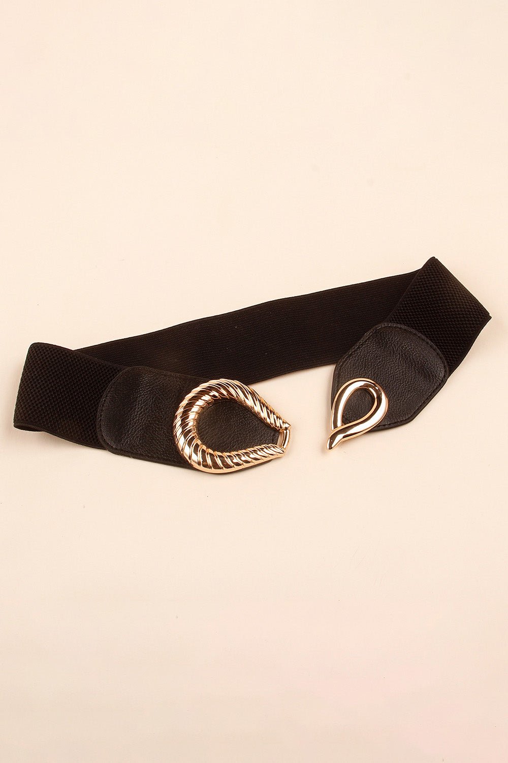 Ribbed Alloy Buckle Elastic Belt - Flip Flop Dynasty