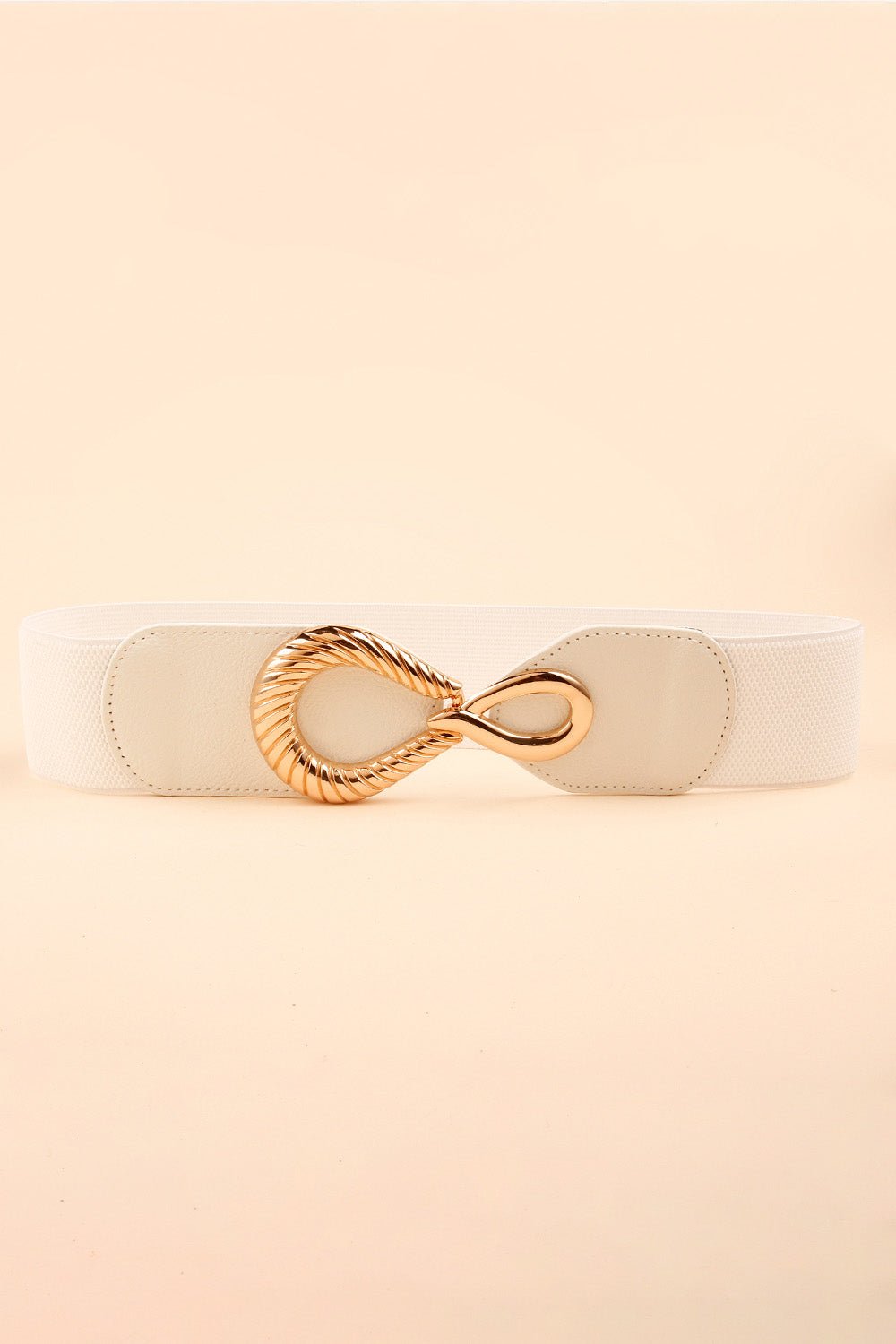 Ribbed Alloy Buckle Elastic Belt - Flip Flop Dynasty