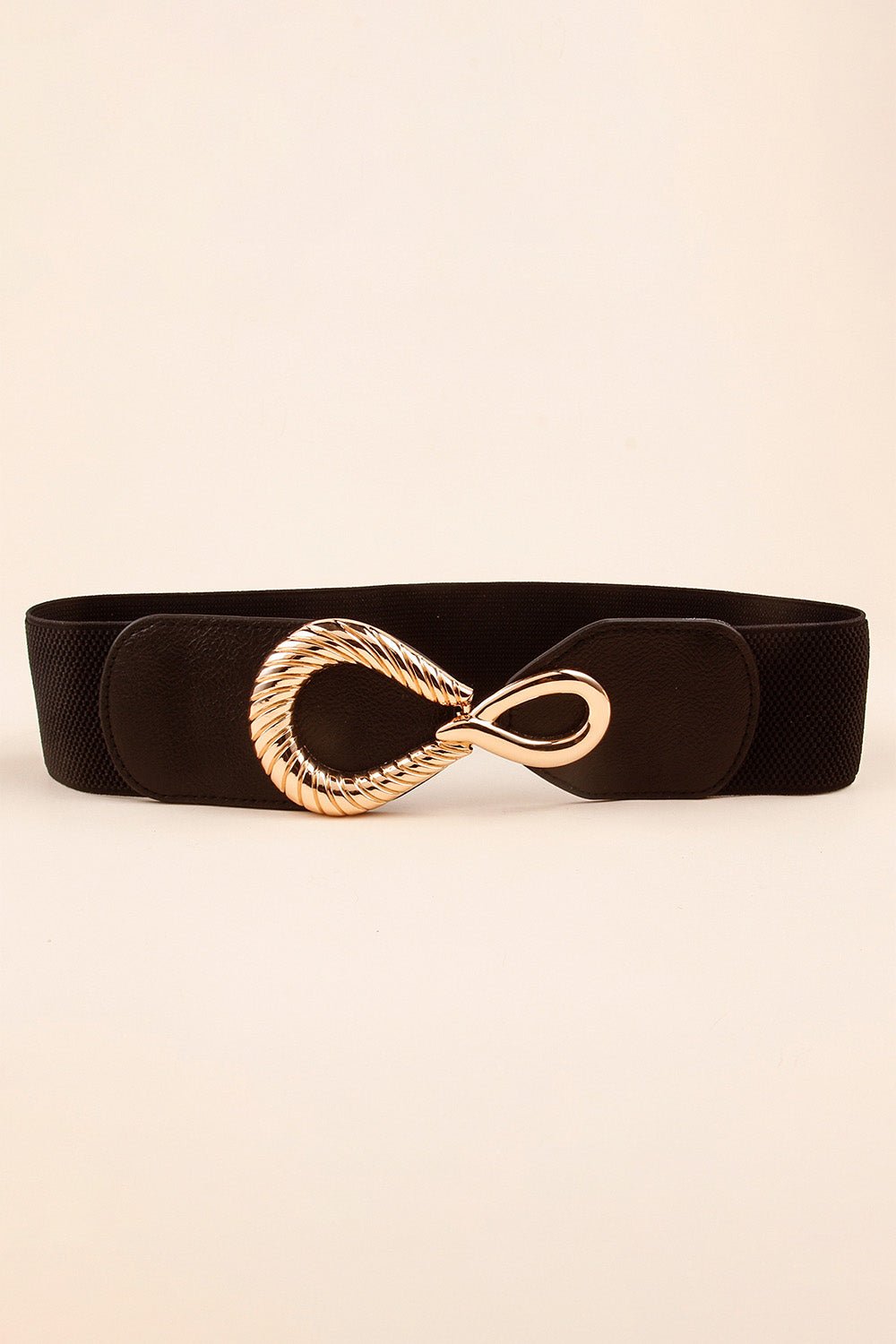 Ribbed Alloy Buckle Elastic Belt - Flip Flop Dynasty