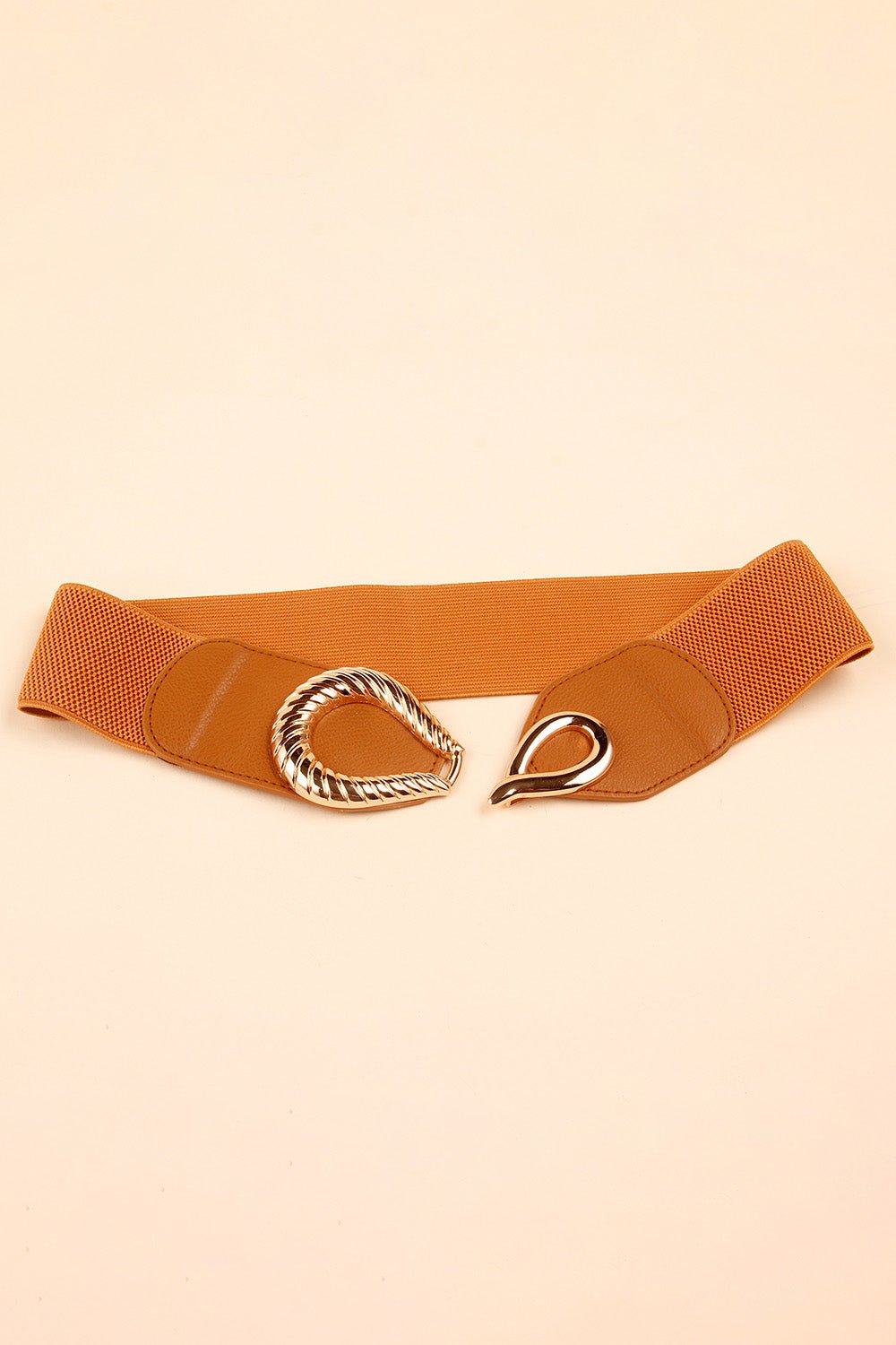 Ribbed Alloy Buckle Elastic Belt - Flip Flop Dynasty