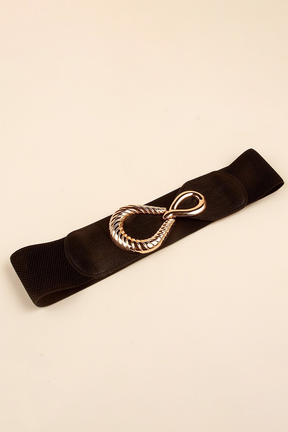 Ribbed Alloy Buckle Elastic Belt - Flip Flop Dynasty