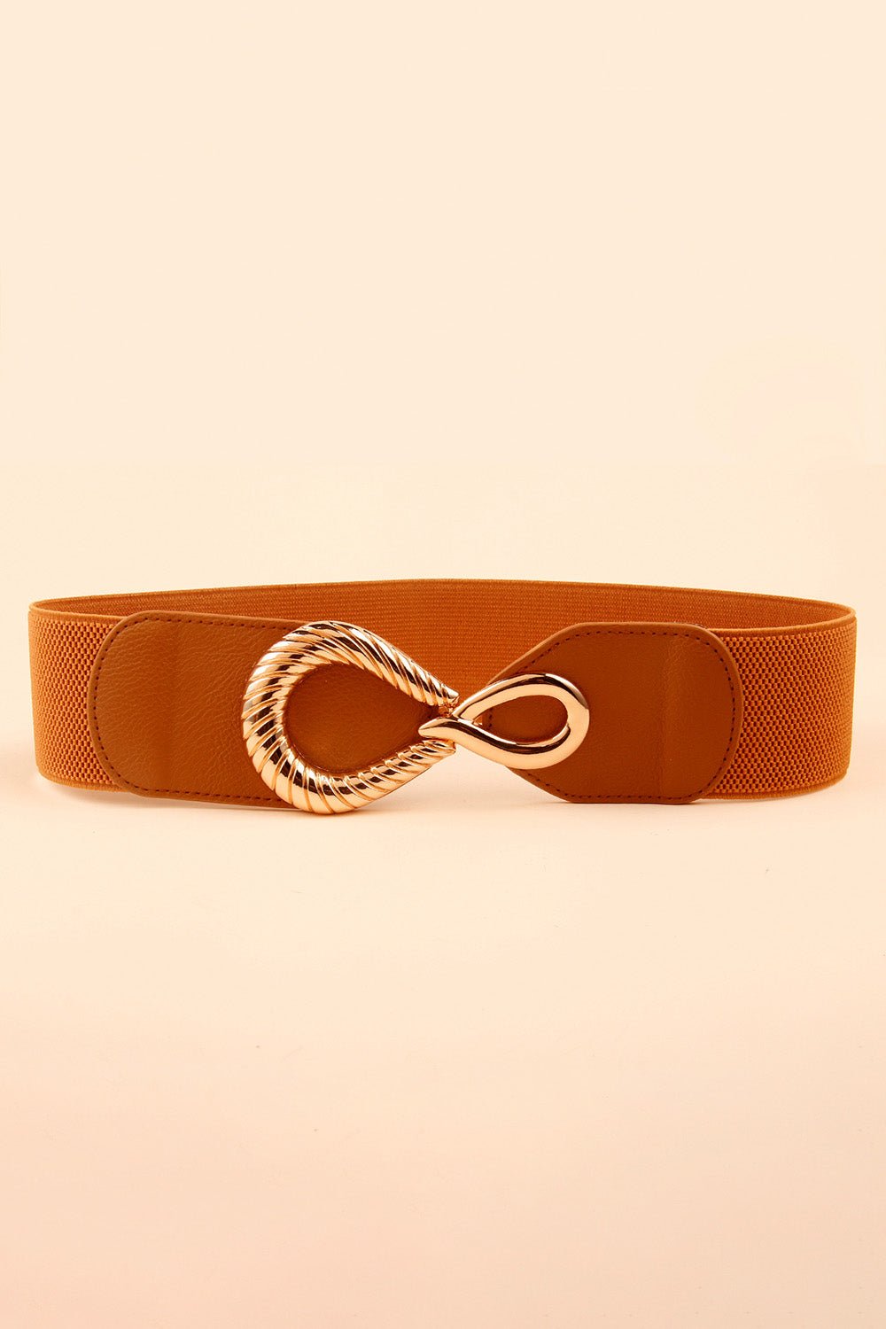 Ribbed Alloy Buckle Elastic Belt - Flip Flop Dynasty