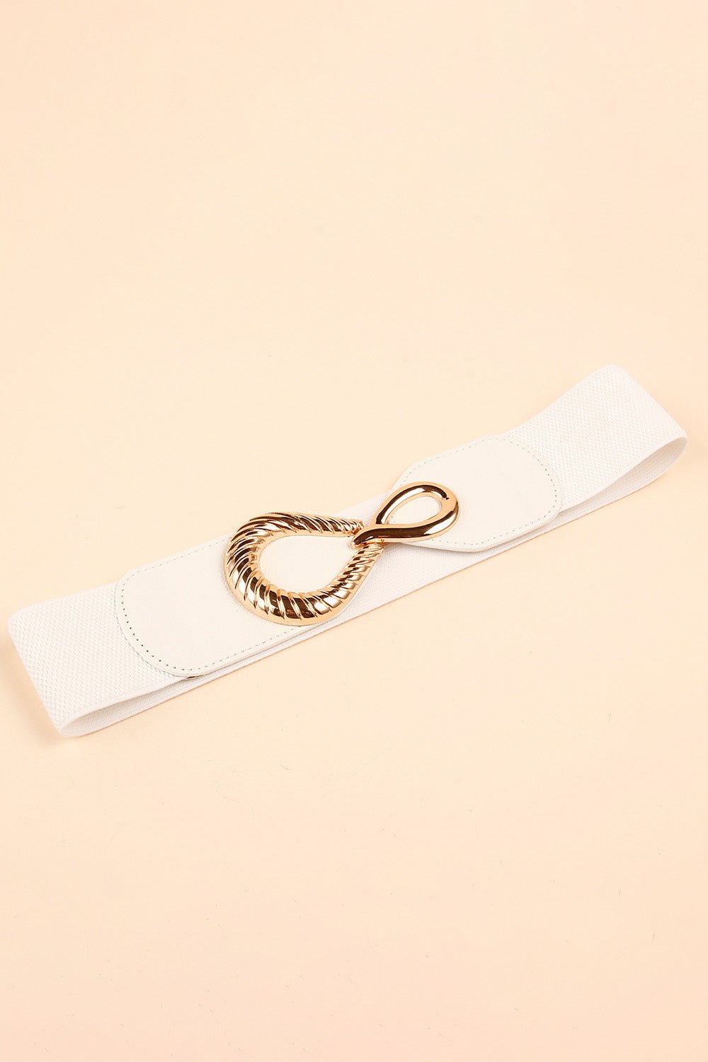 Ribbed Alloy Buckle Elastic Belt - Flip Flop Dynasty