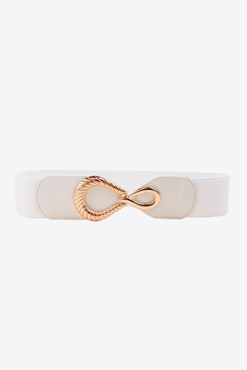 Ribbed Alloy Buckle Elastic Belt - Flip Flop Dynasty