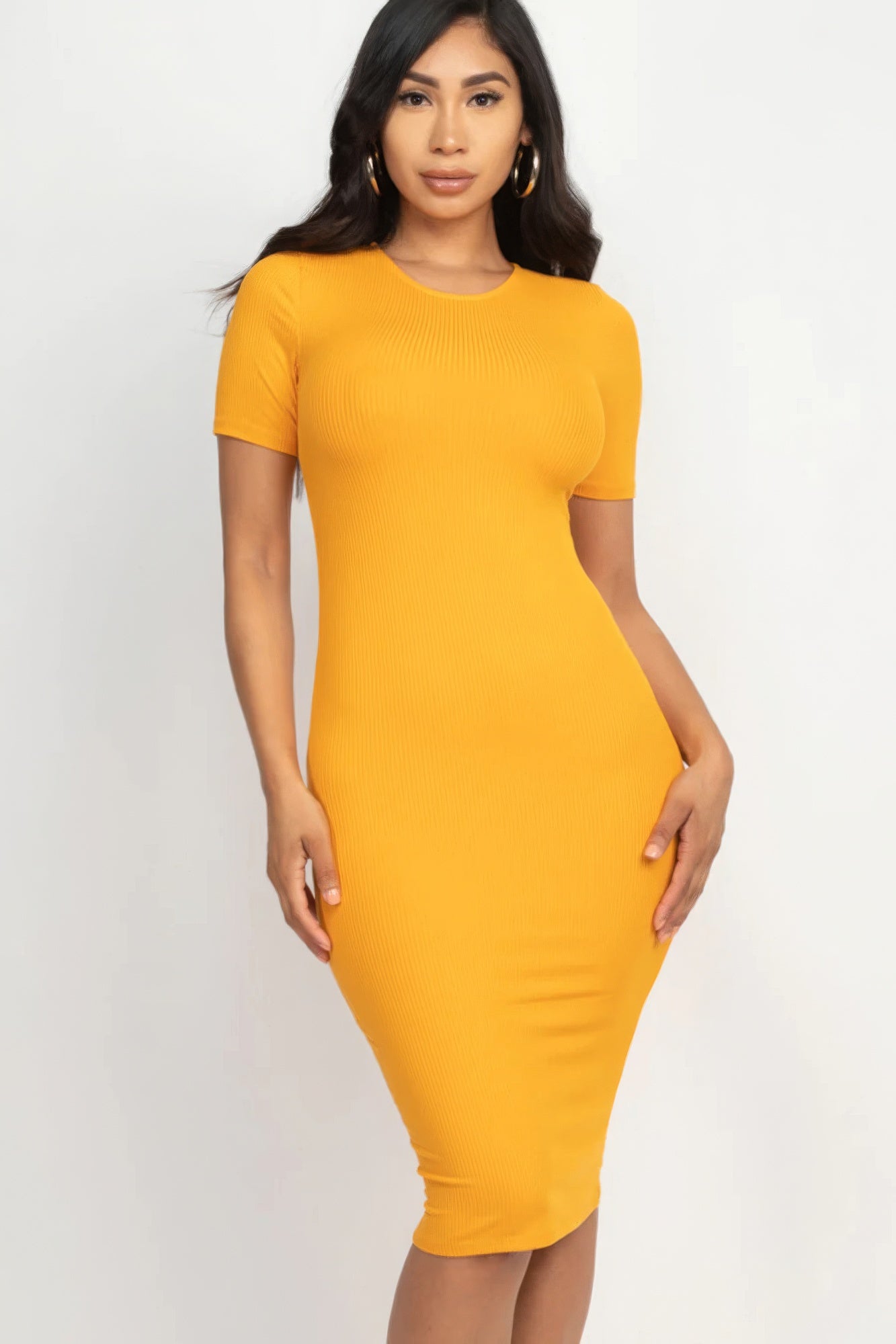 Ribbed Bodycon Midi Dress - Flip Flop Dynasty