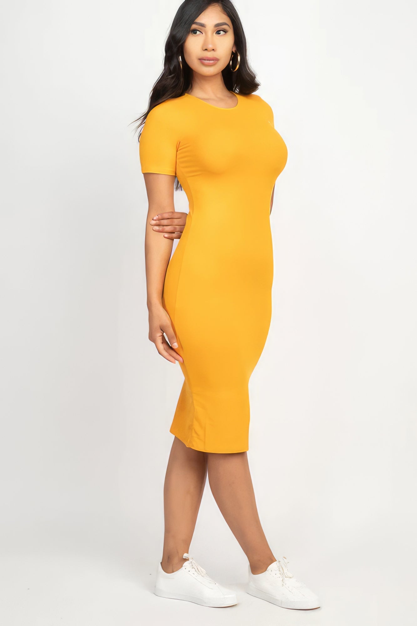 Ribbed Bodycon Midi Dress - Flip Flop Dynasty