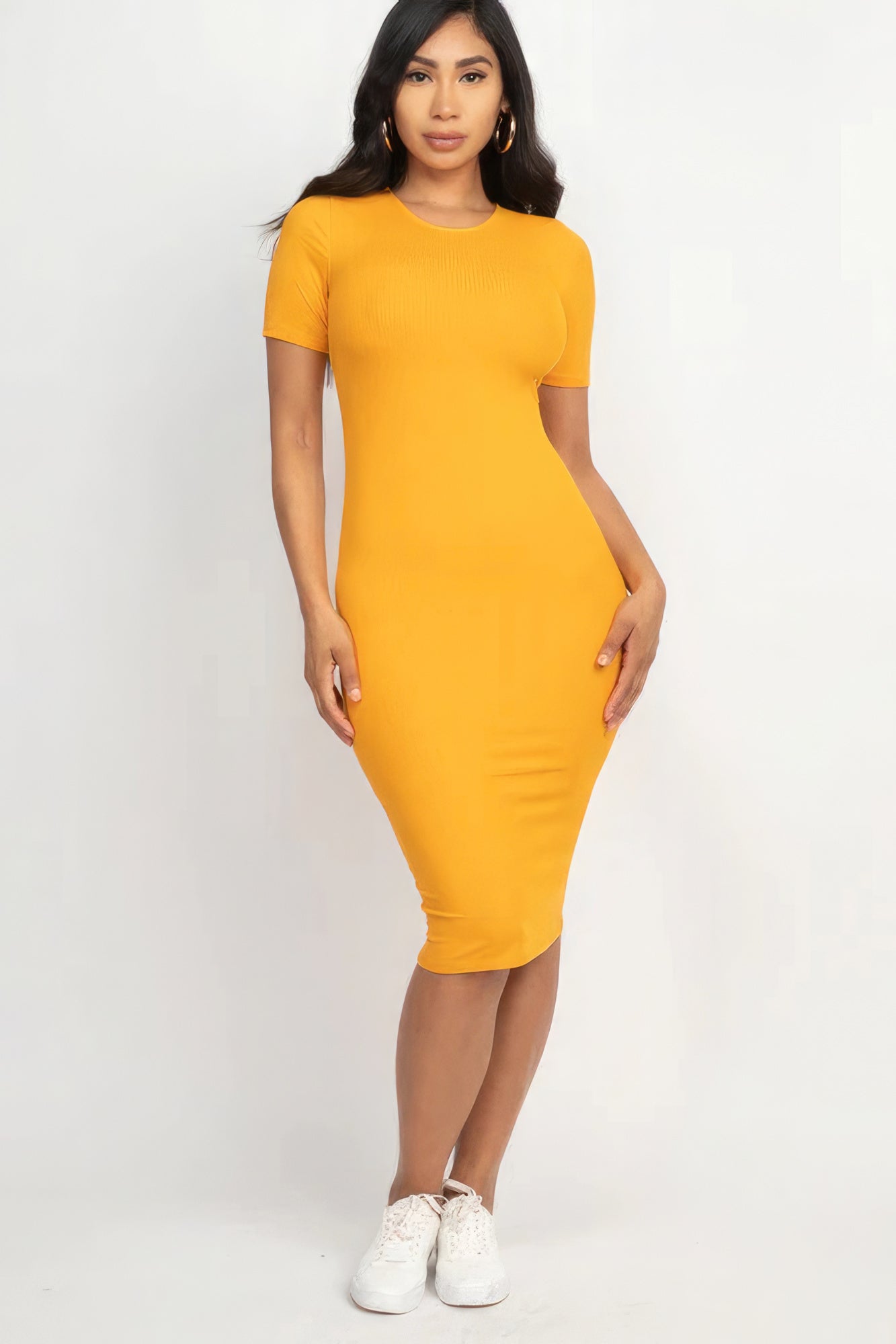 Ribbed Bodycon Midi Dress - Flip Flop Dynasty