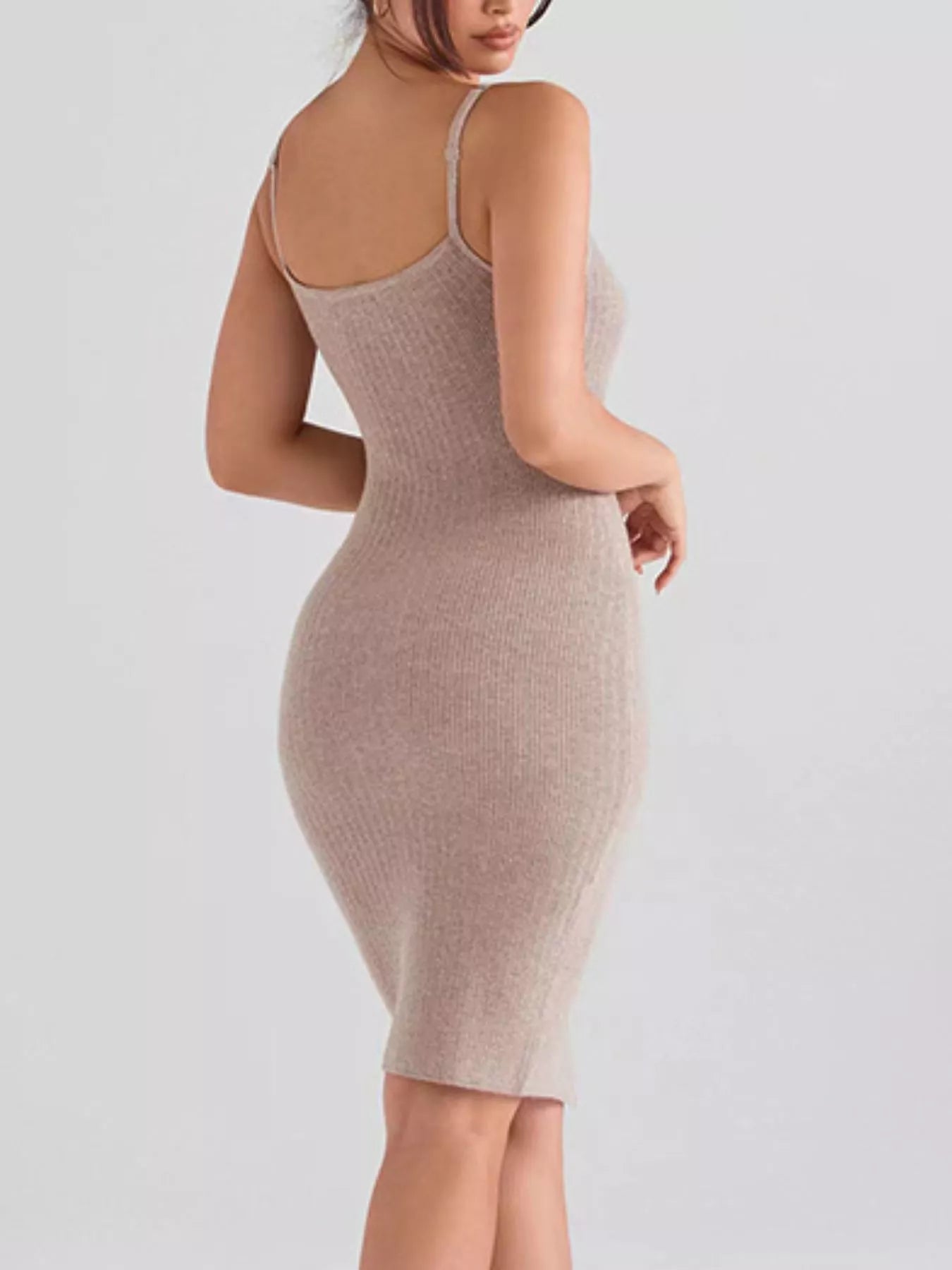 Ribbed Button - Front Bodycon Sweater Dress - Flip Flop Dynasty