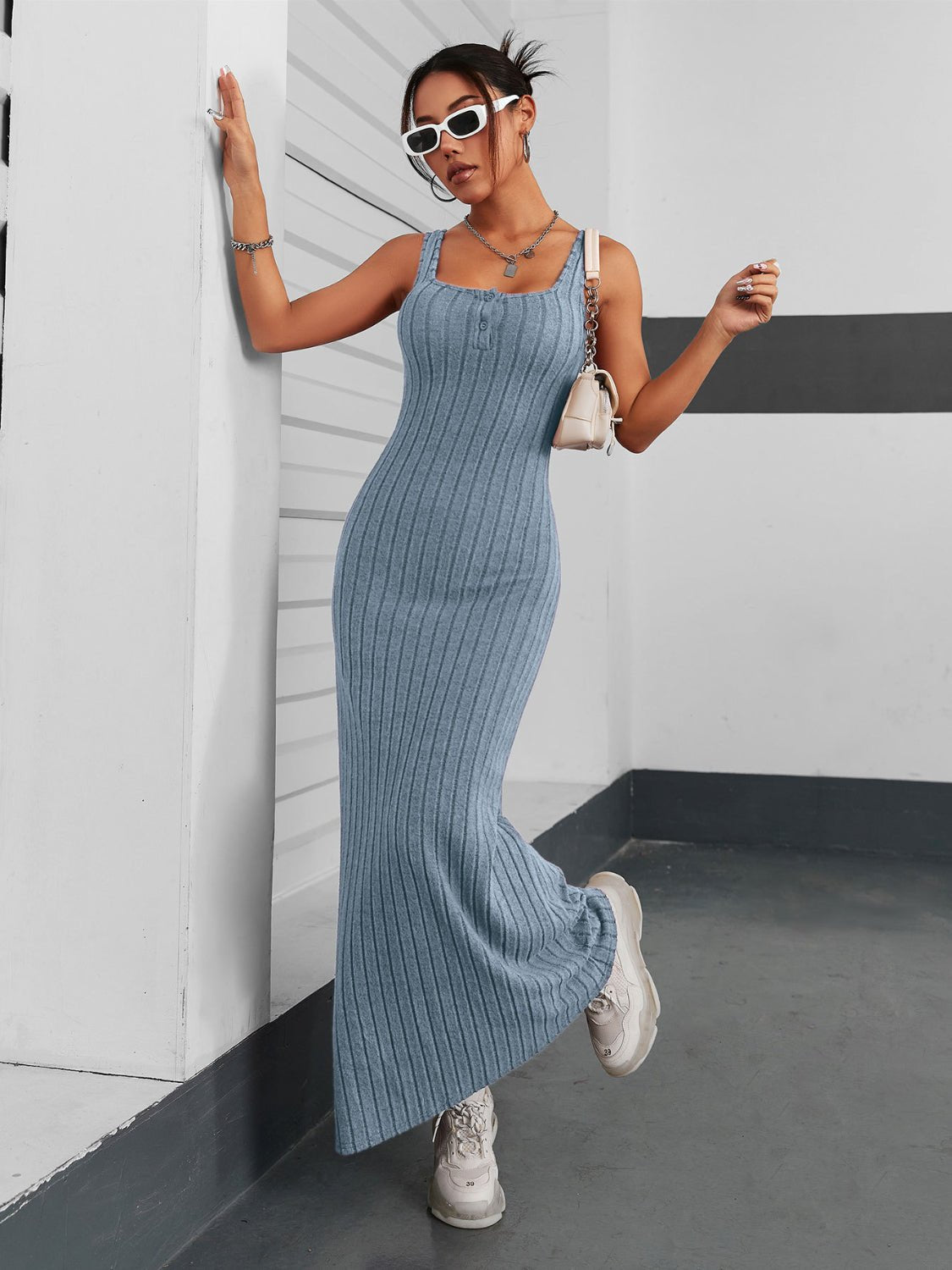 Ribbed Maxi Tank Dress - Flip Flop Dynasty