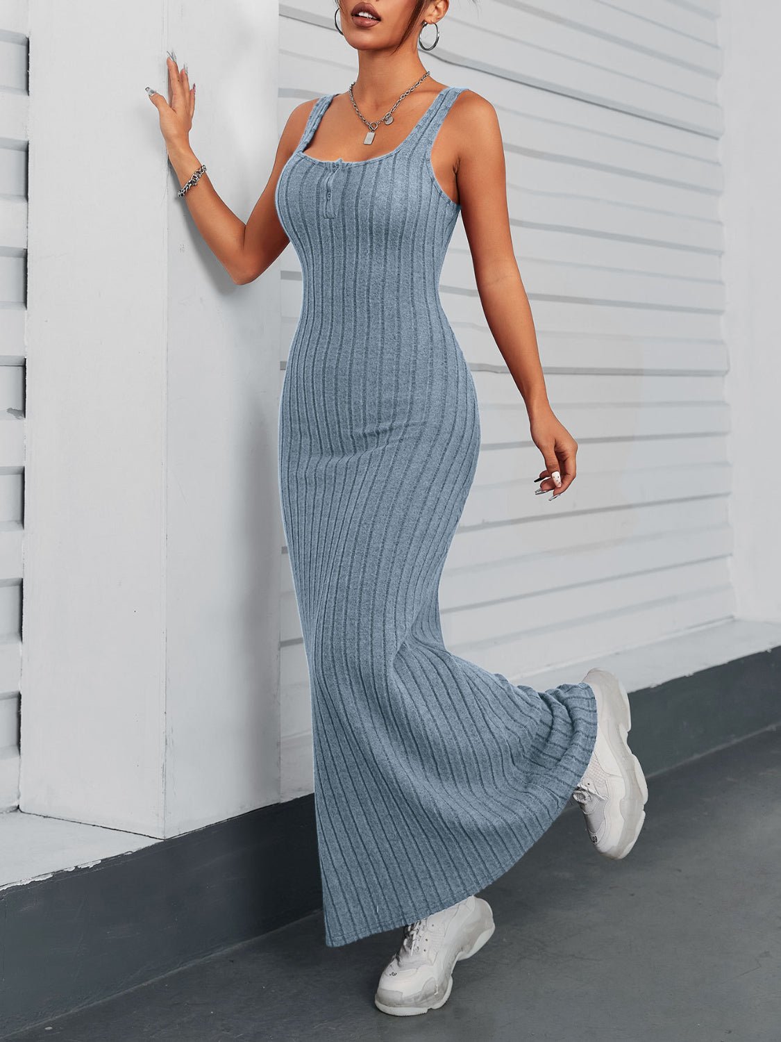 Ribbed Maxi Tank Dress - Flip Flop Dynasty