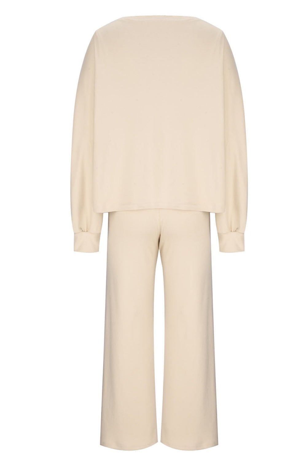 Round Neck Long Sleeve Top and Pants Set - Flip Flop Dynasty