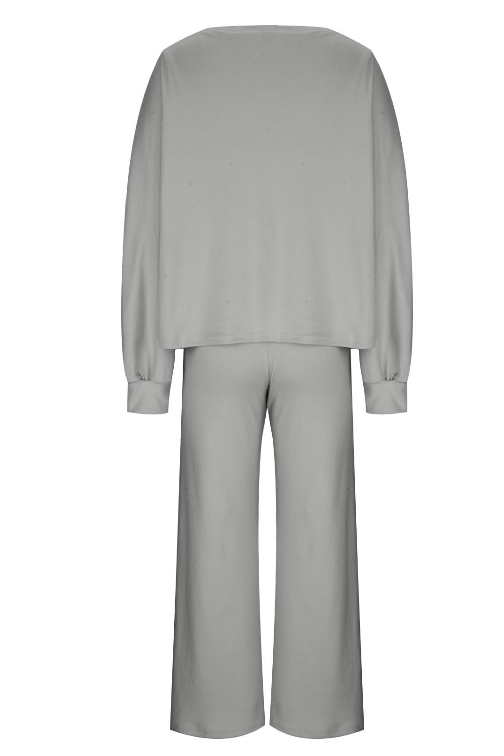 Round Neck Long Sleeve Top and Pants Set - Flip Flop Dynasty