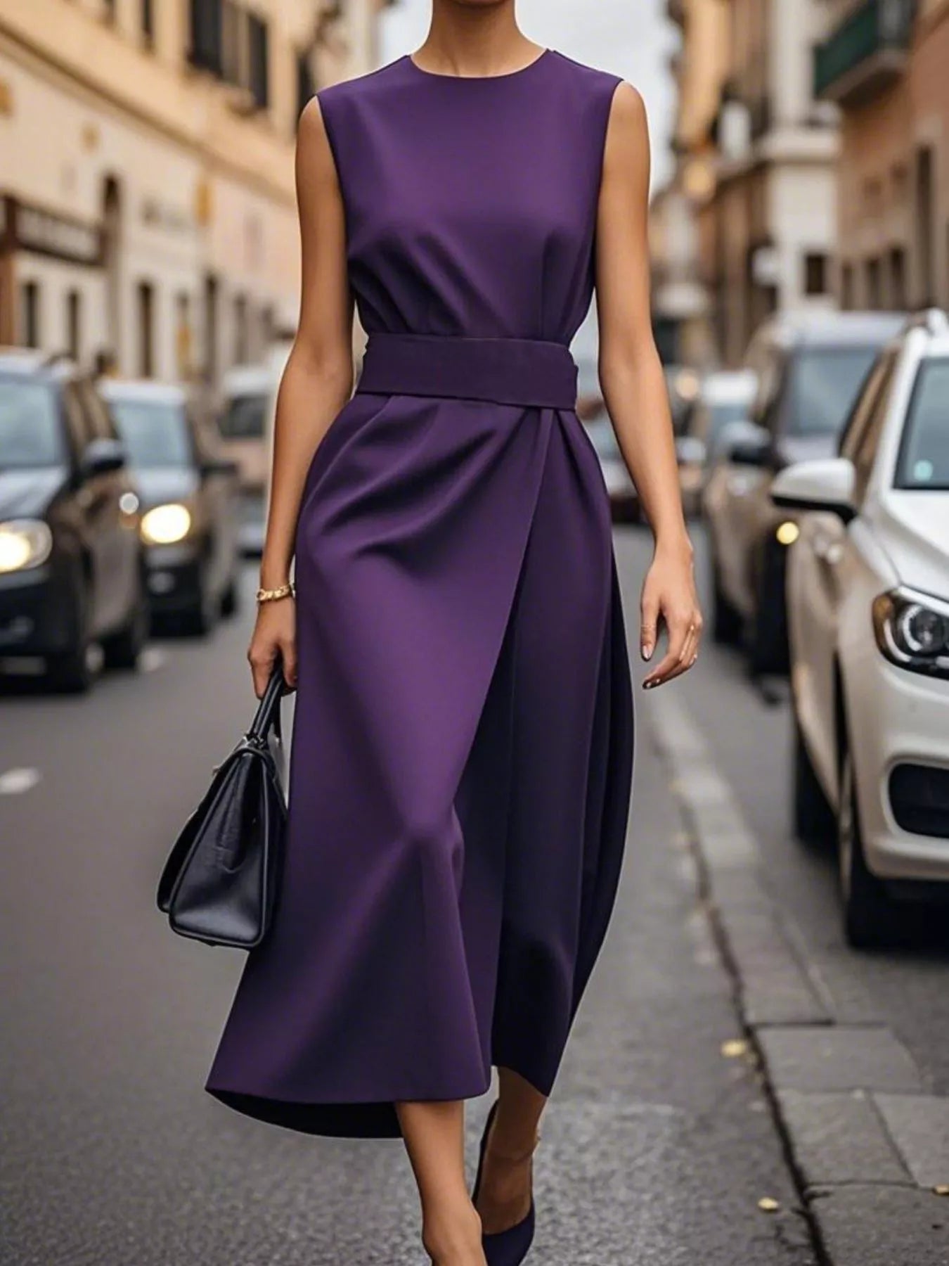 Round Neck Sleeveless Midi Dress - Flip Flop Dynasty