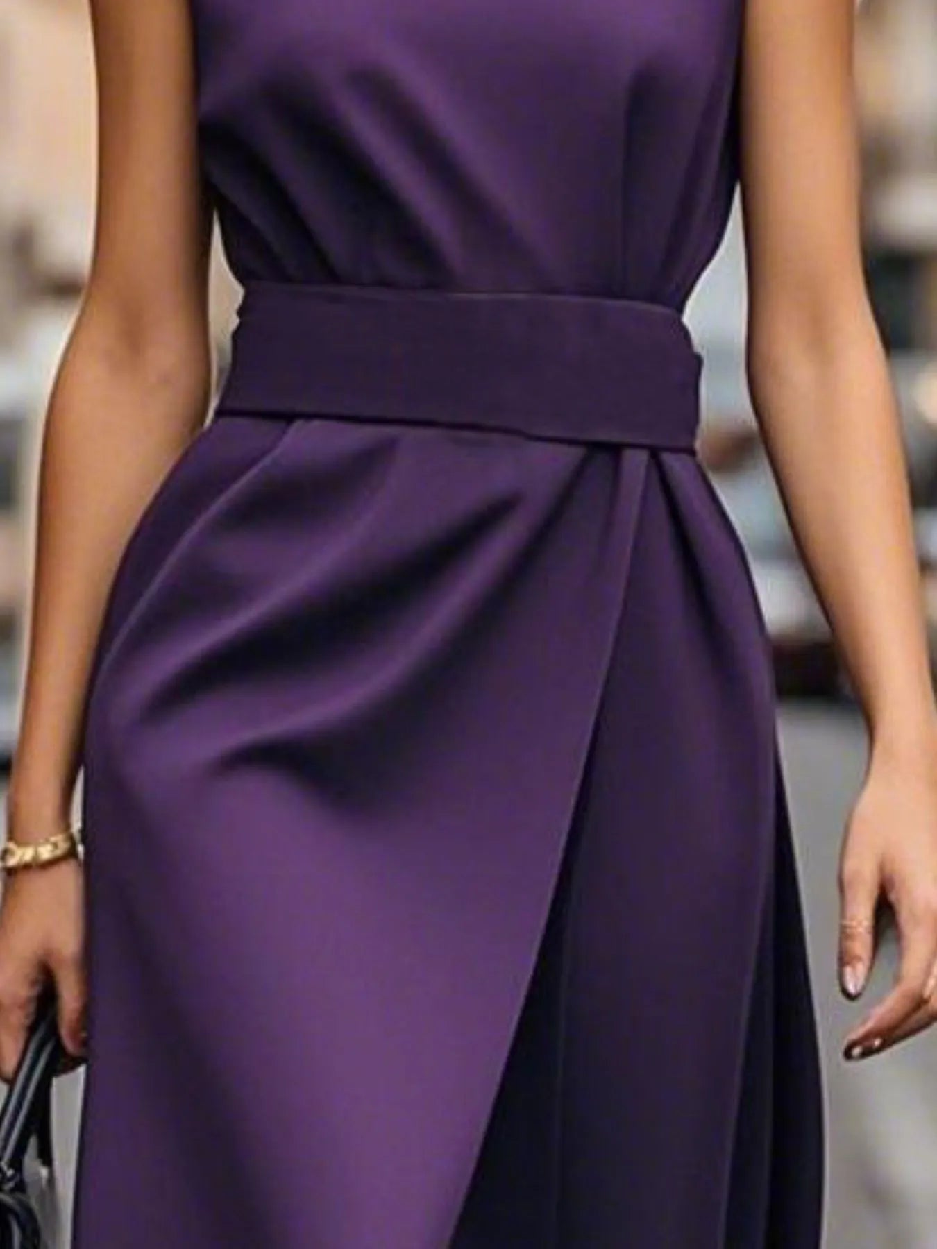 Round Neck Sleeveless Midi Sheath Dress - Flip Flop Dynasty